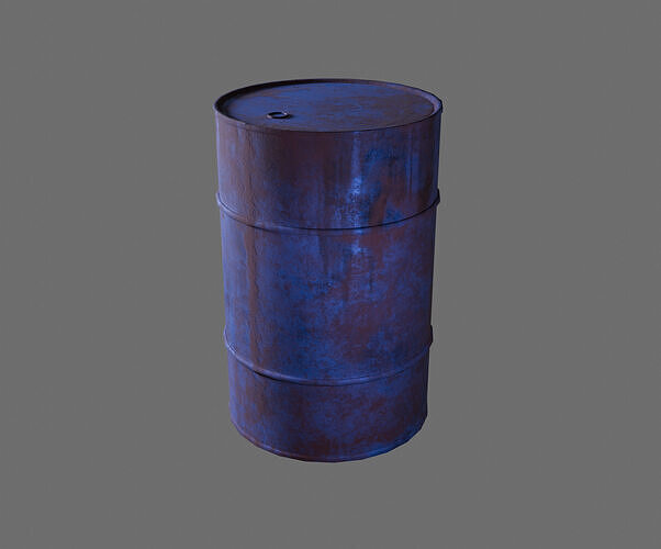 Old Rusty Metal Barrel - Game-Ready - Post-Apocalyptic Prop  PBR Low-poly 3D model