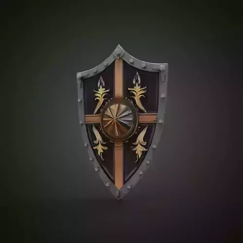 medieval shield 3D print model