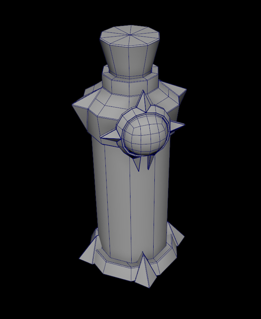 Arcane Potion Bottle Eye of the Cult Blue Edition Low-poly 3D model_6