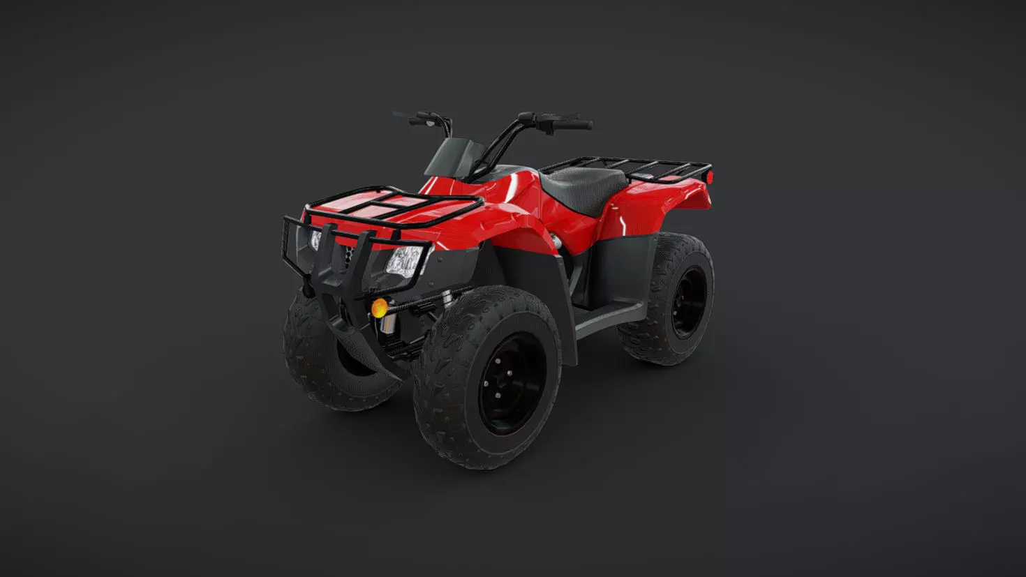 Quad Bike Low-poly 3D model