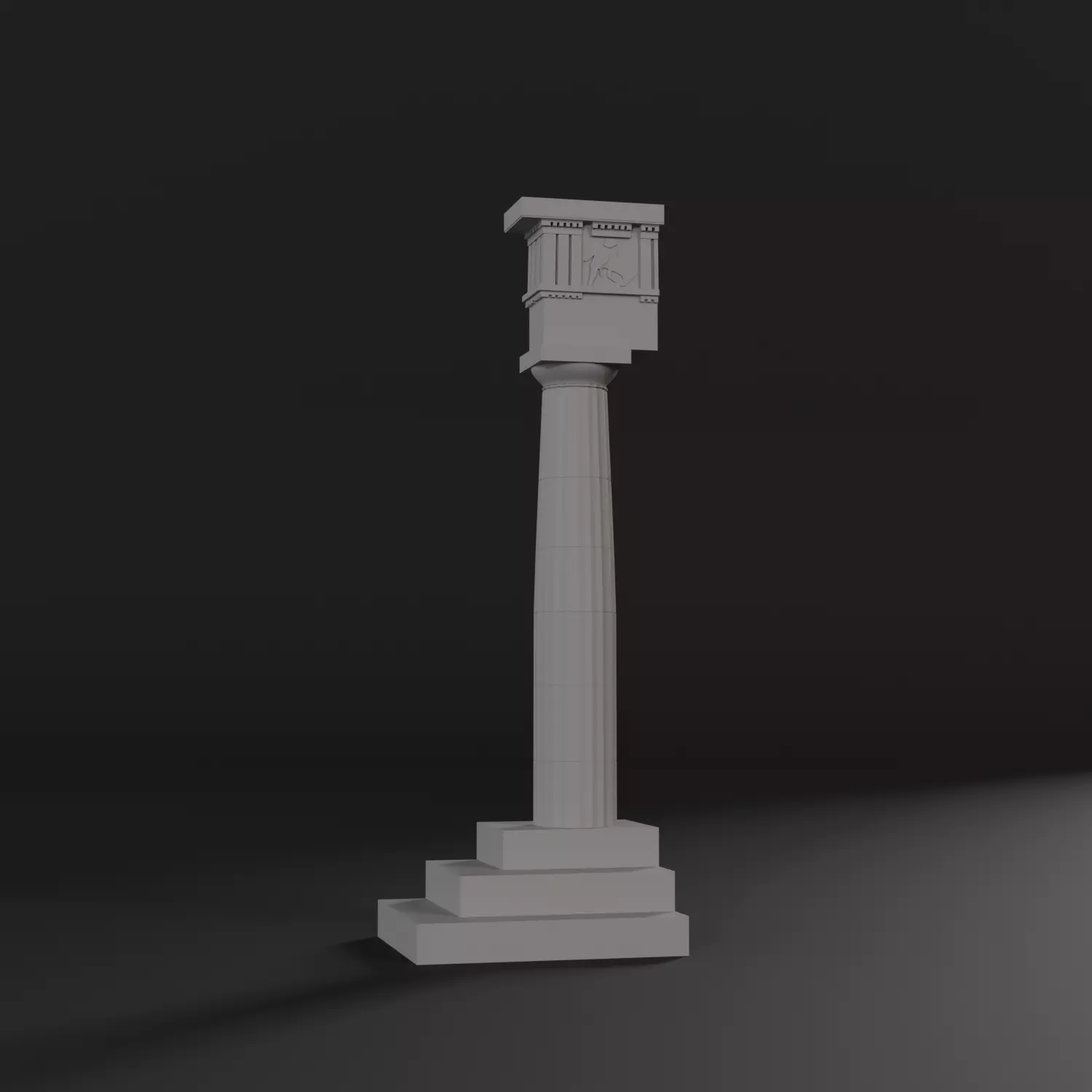 Greek Doric Column 3D Printable Model Free 3D print model
