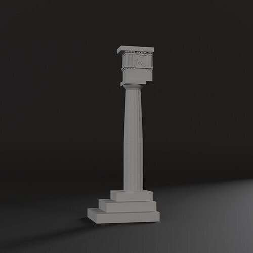 Greek Doric Column 3D Printable Model 3D print model