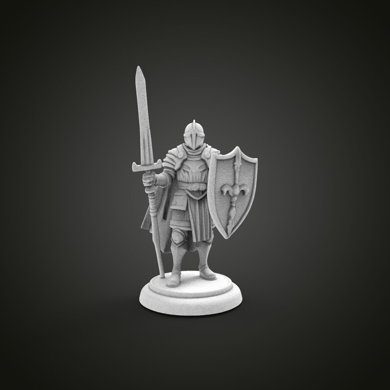 medieval knight miniature 3D print model_4