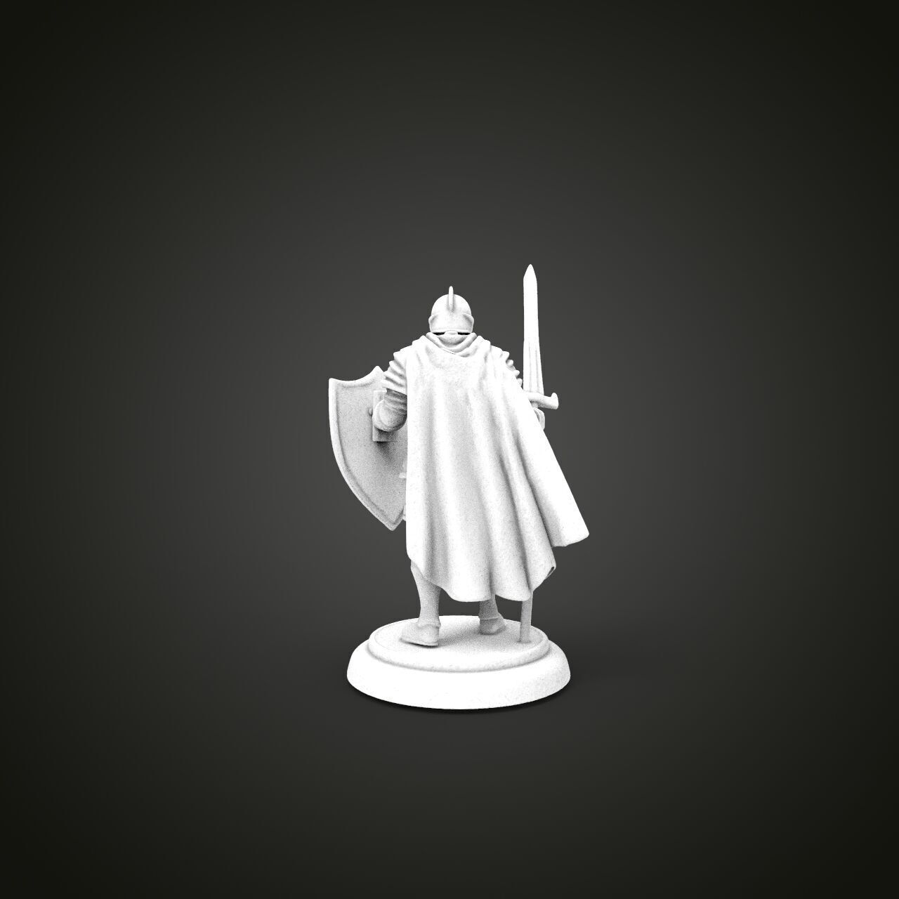medieval knight miniature 3D print model_3