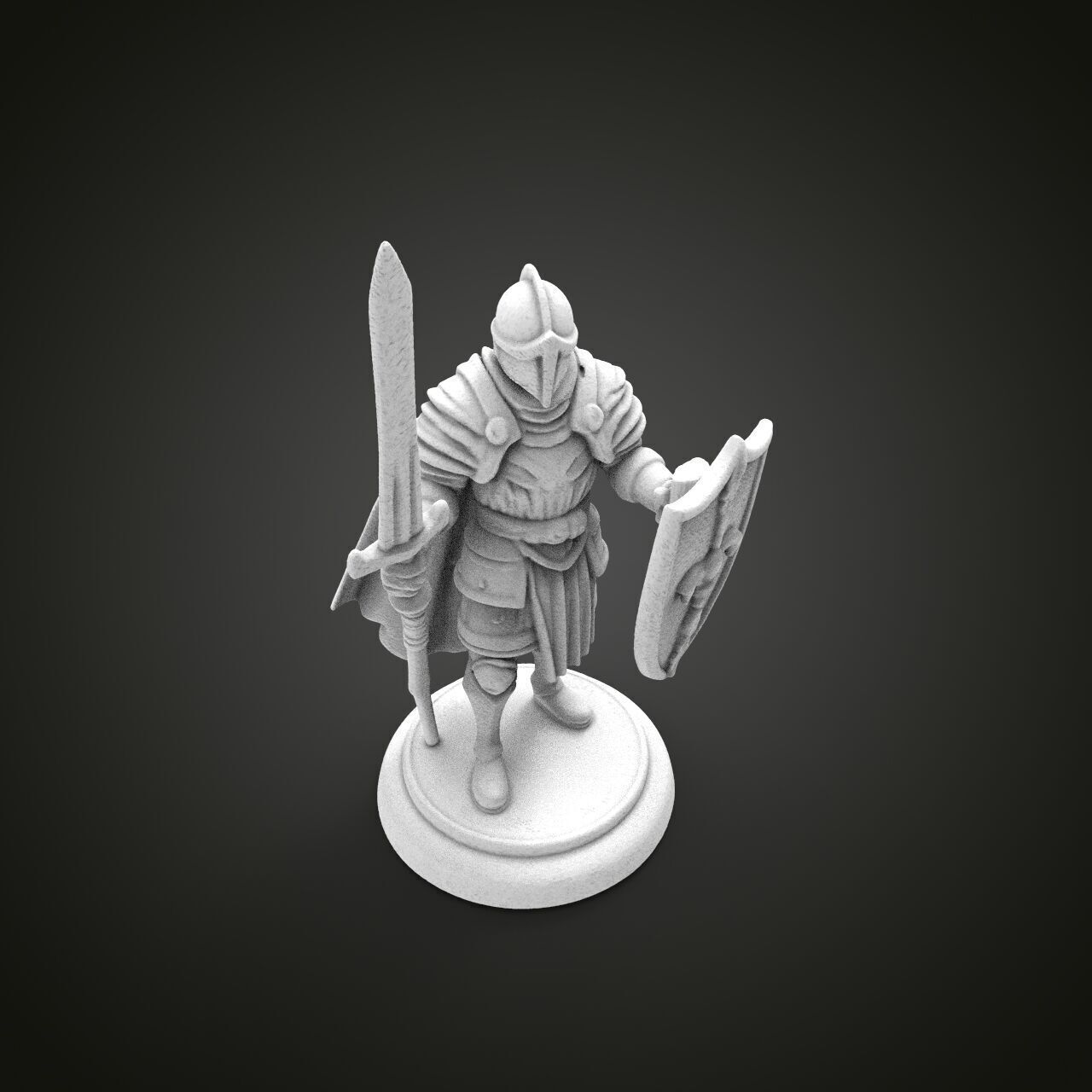 medieval knight miniature 3D print model_5