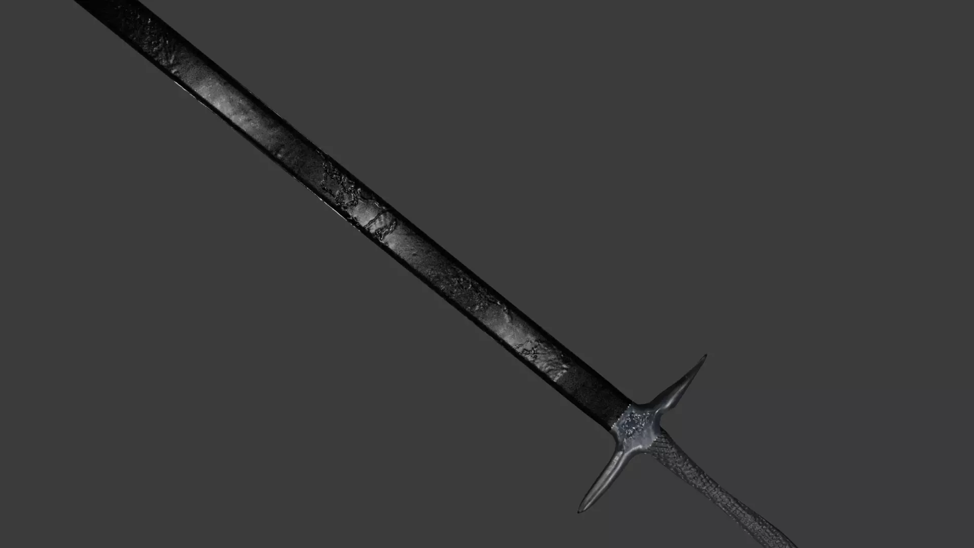 Dark sword Free low-poly 3D model