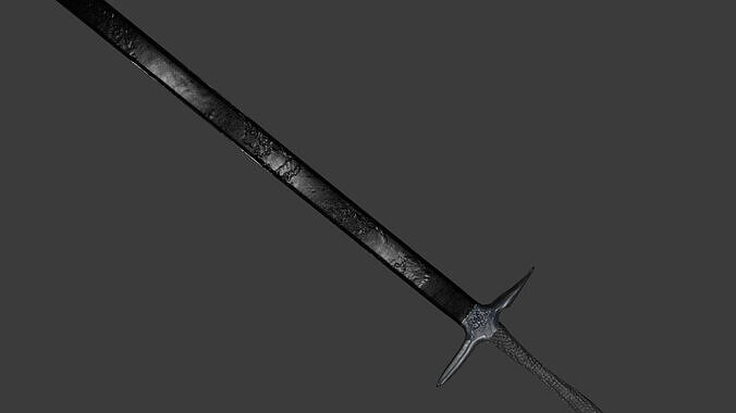 Dark sword Free low-poly 3D model