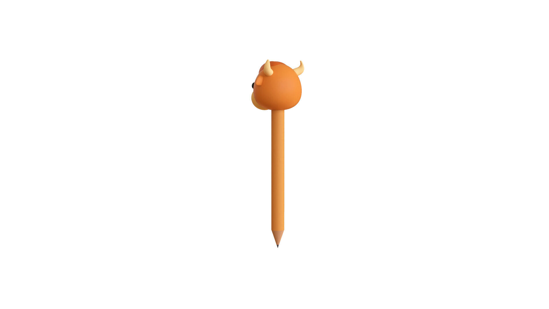 Cartoon Cow Pencil  Low-poly 3D model_2