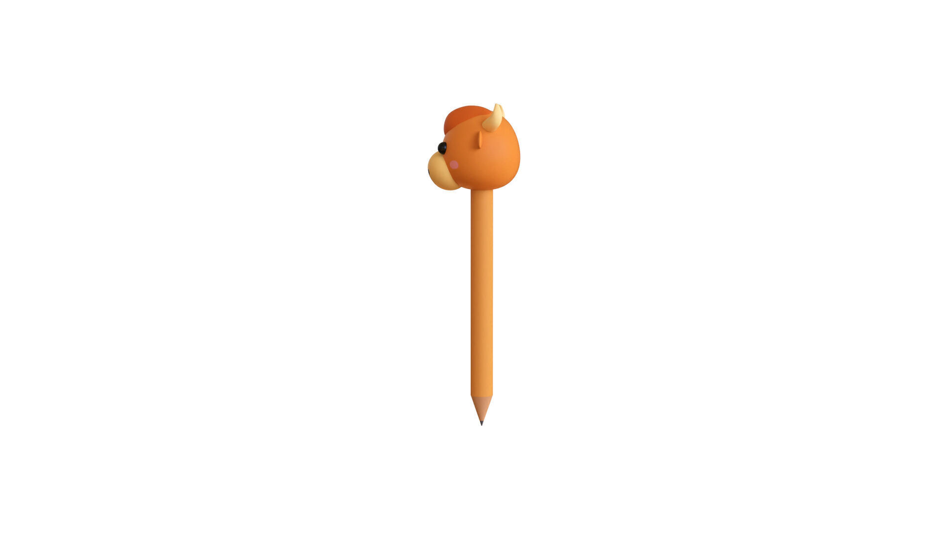 Cartoon Cow Pencil  Low-poly 3D model_1