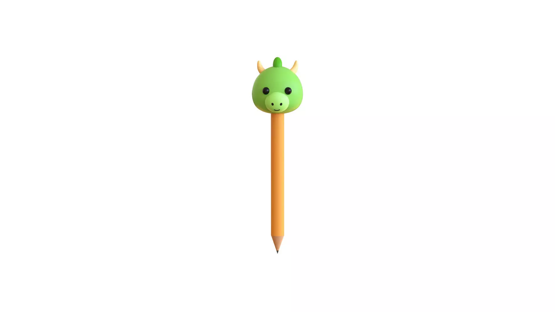 Cartoon Dragon Pencil  Low-poly 3D model_0