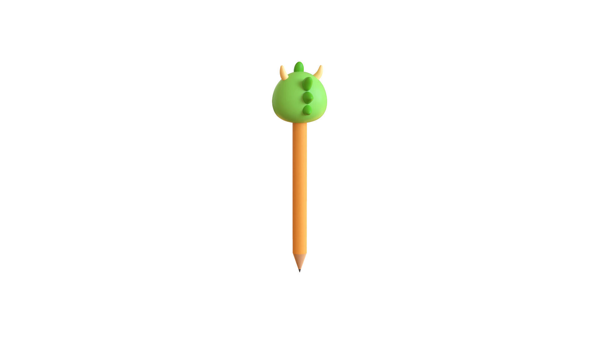 Cartoon Dragon Pencil  Low-poly 3D model_2