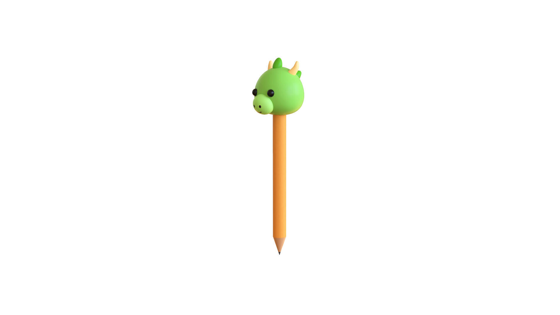 Cartoon Dragon Pencil  Low-poly 3D model_1