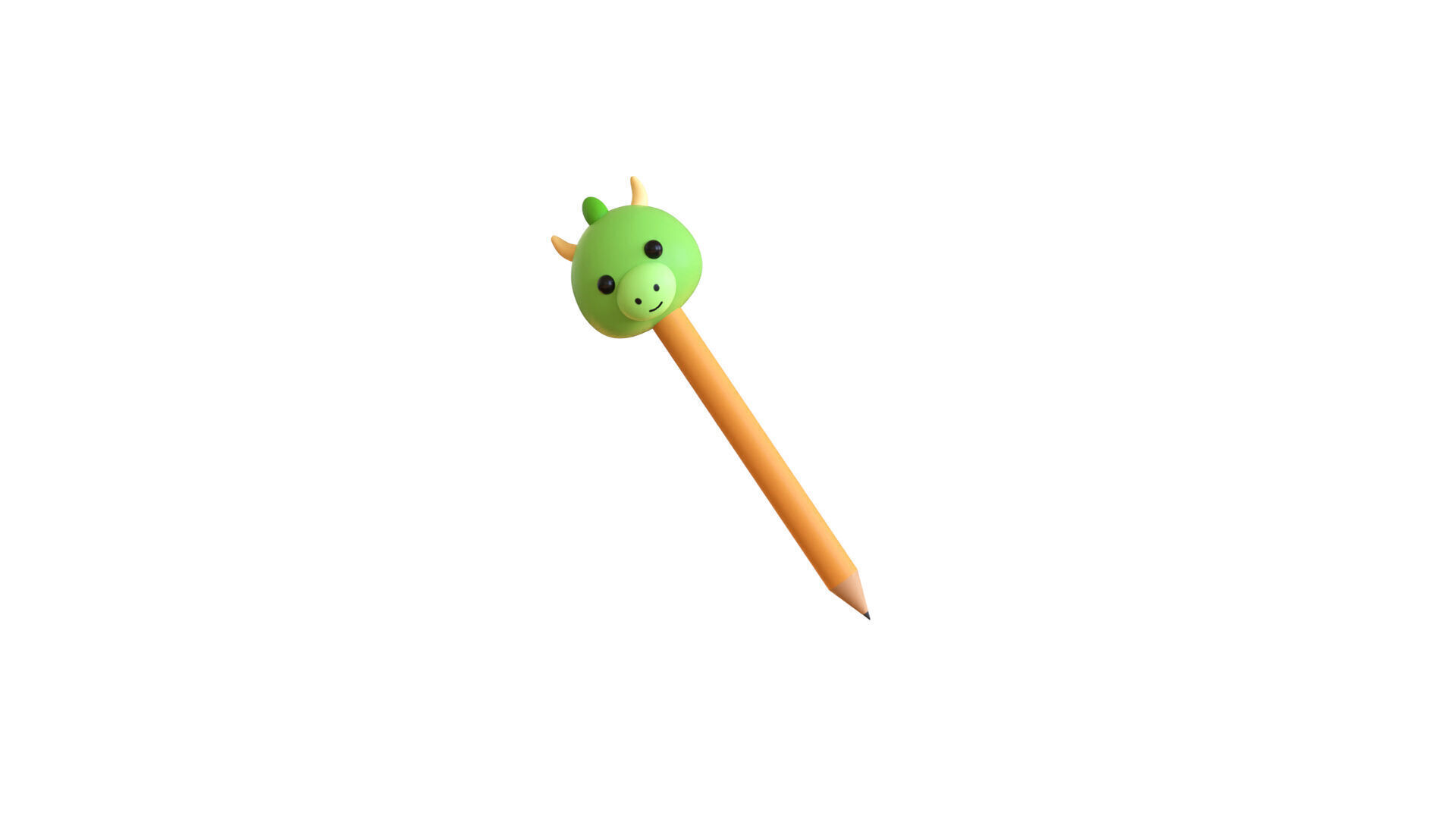 Cartoon Dragon Pencil  Low-poly 3D model_3