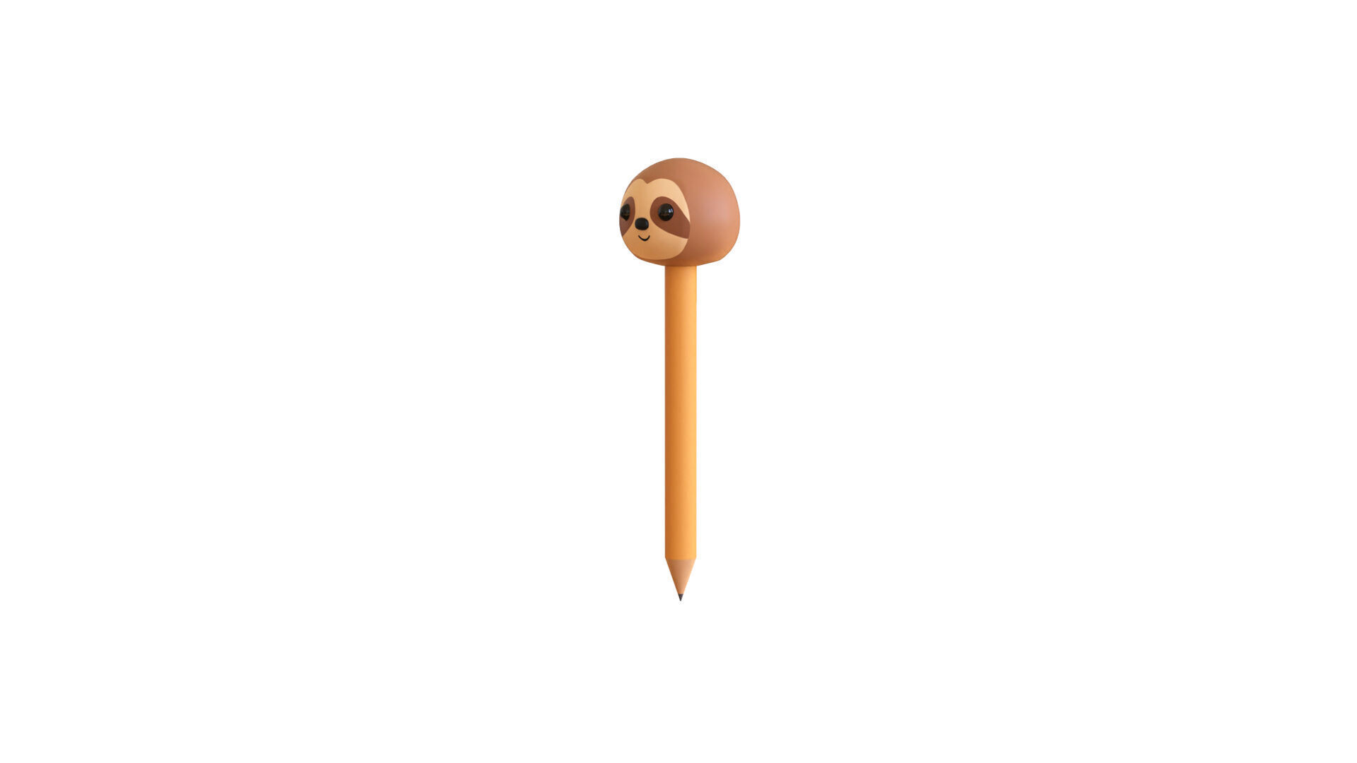 Cartoon Sloth Pencil  Low-poly 3D model_1