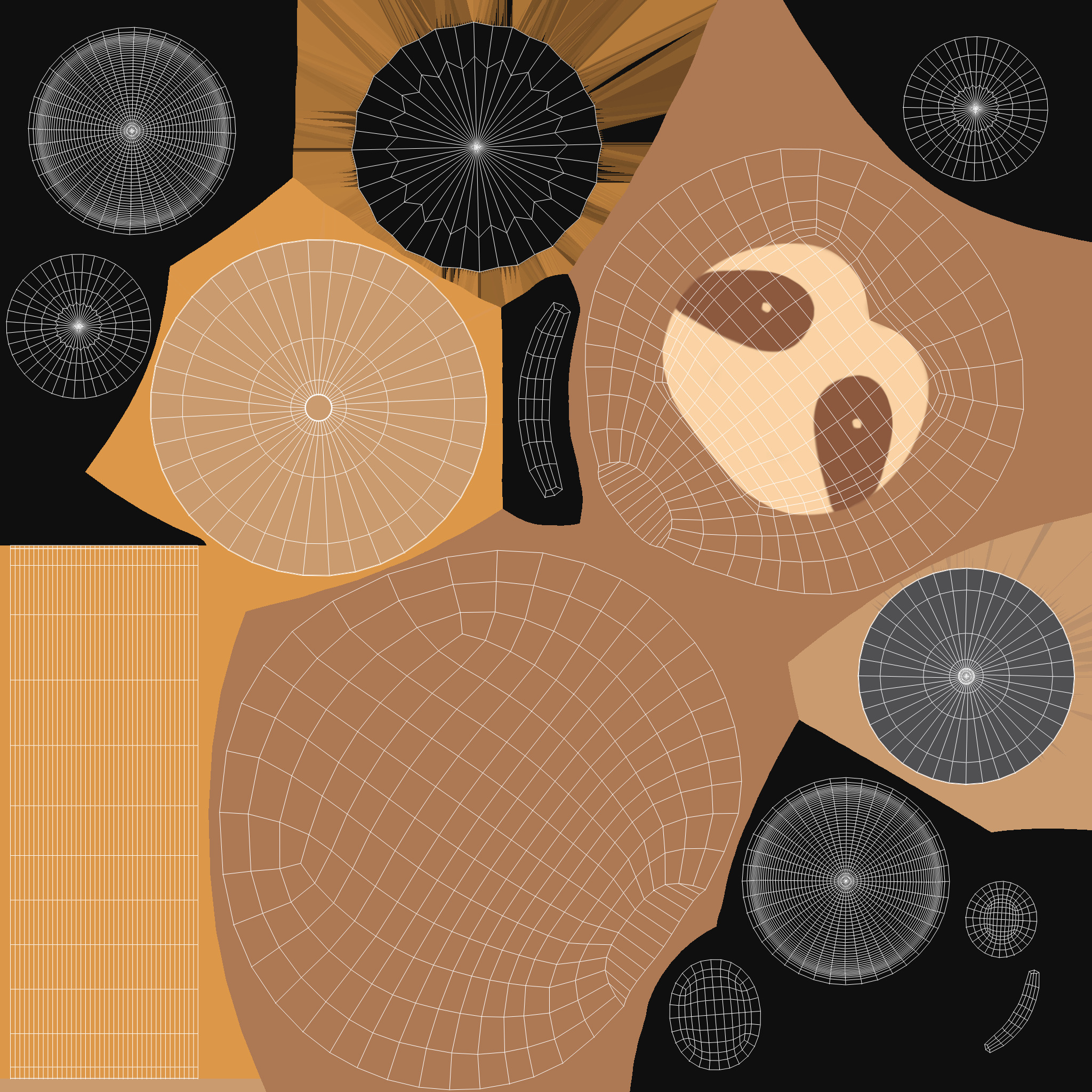 Cartoon Sloth Pencil  Low-poly 3D model_6