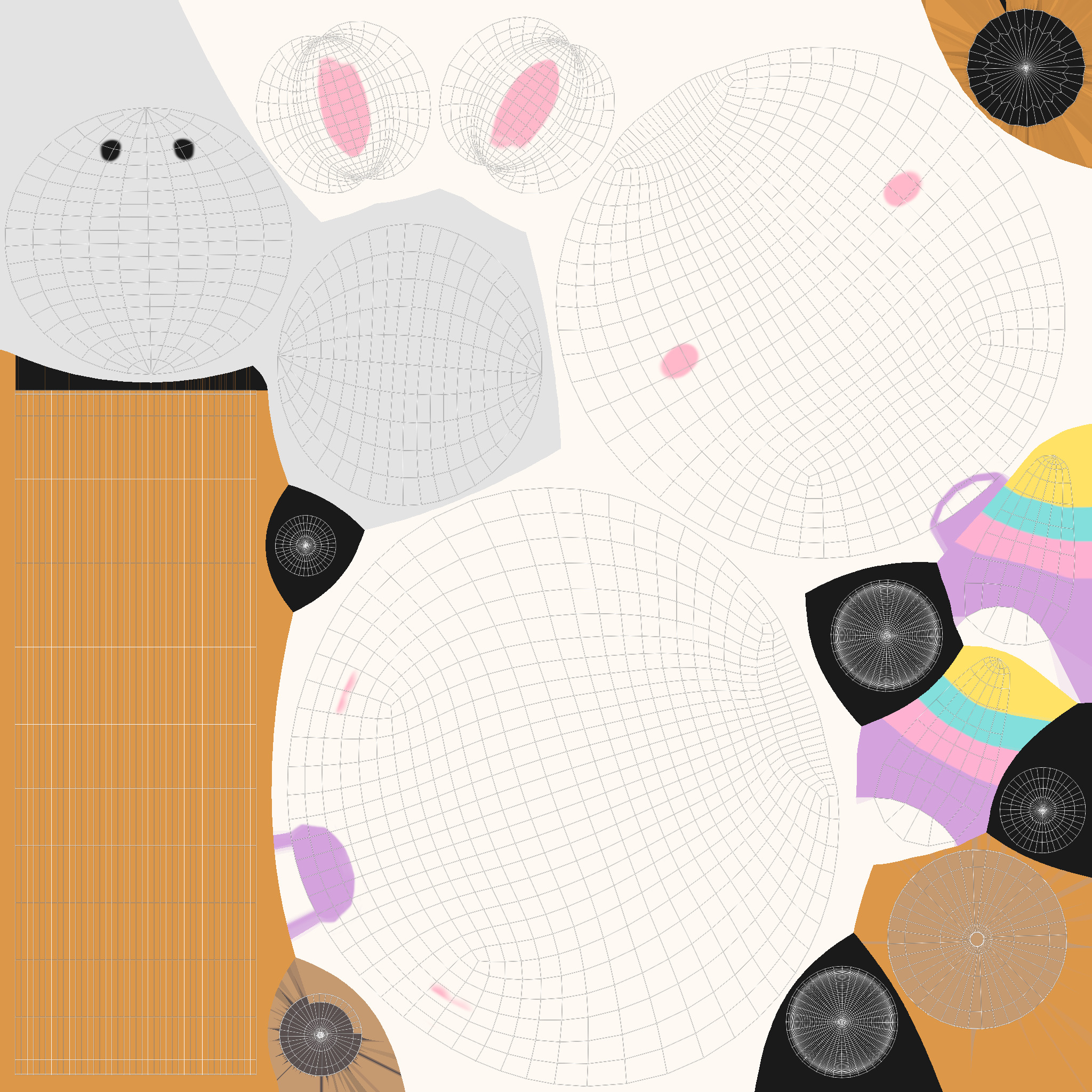 Cartoon Unicorn Pencil  Low-poly 3D model_4