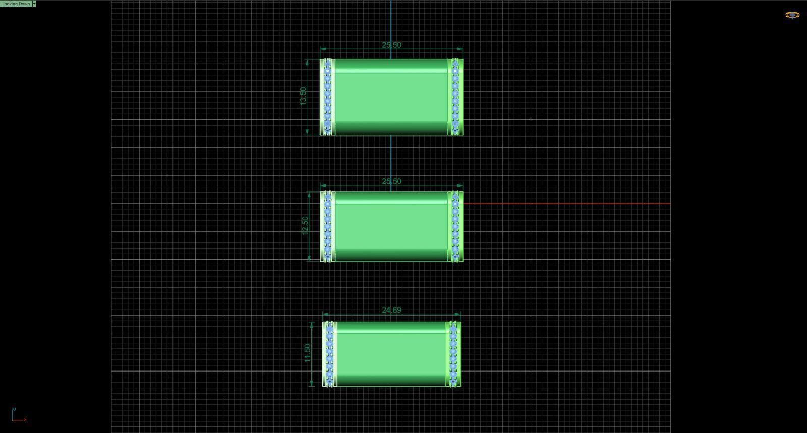 PACK Cuban Locks with Diamonds Sides 11mm 12mm 13mm 3D print model_2