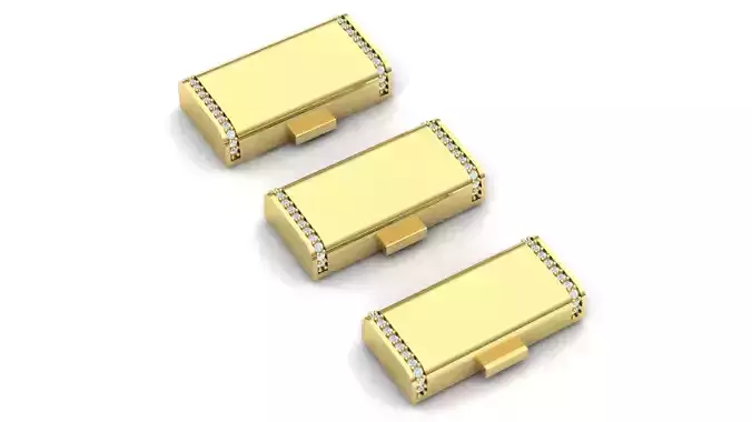 PACK Cuban Locks with Diamonds Sides 11mm 12mm 13mm 3D print model