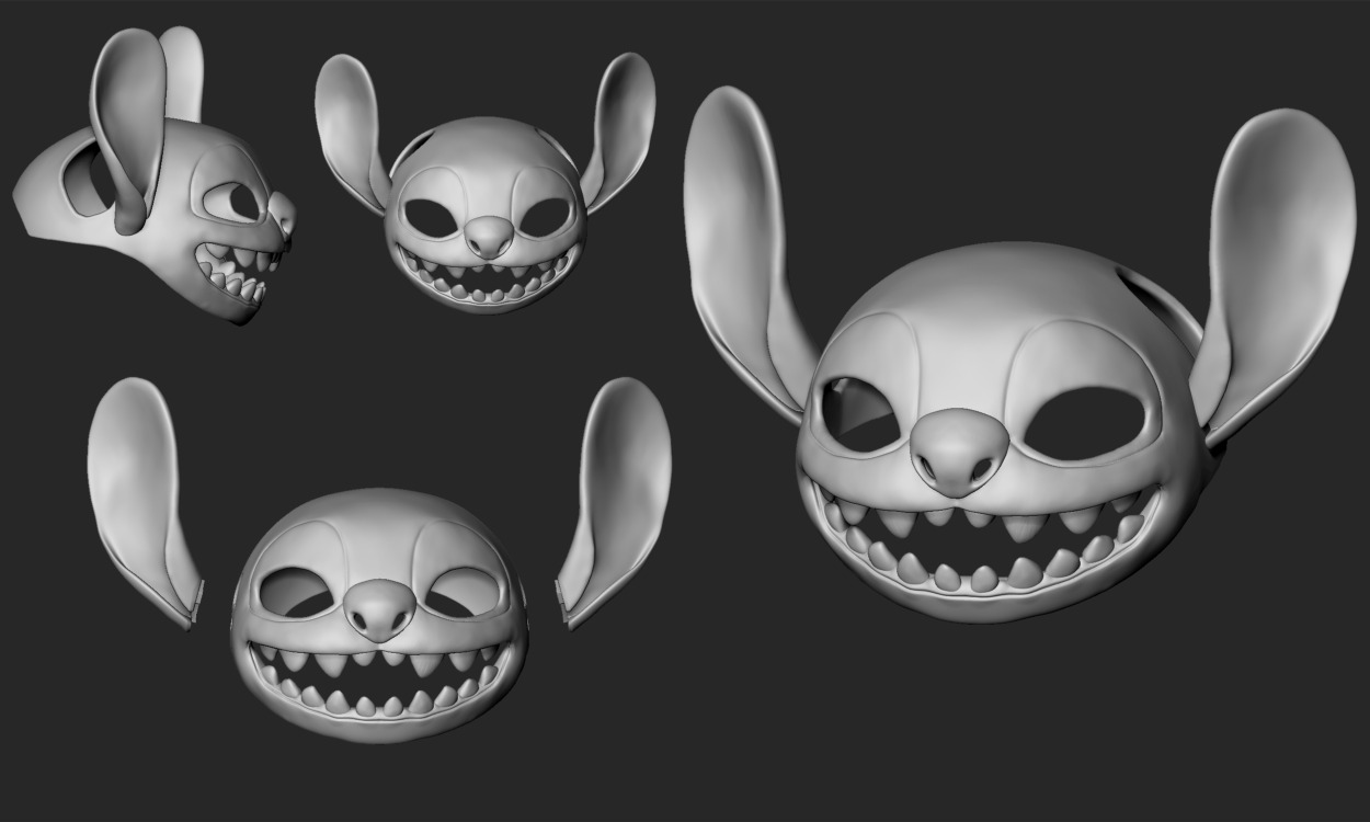 Cute Mask for Cat Stl for 3D print model_3