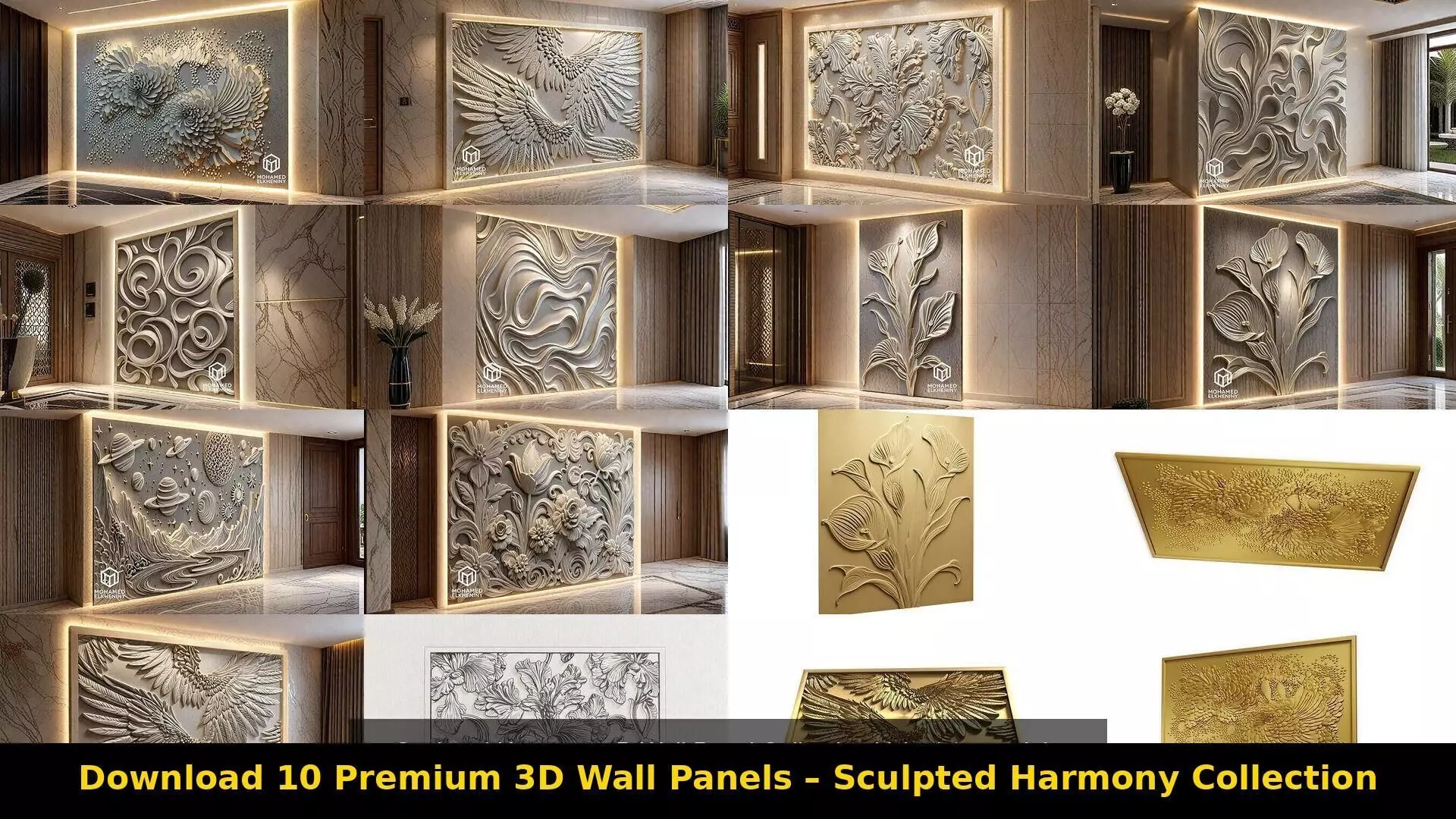 Sculpted Harmony 3D Wall Panel Collection Vol 2 _0