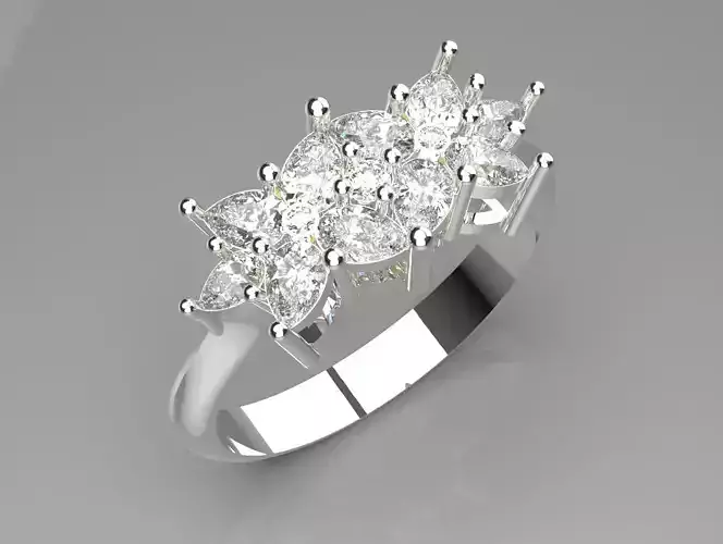 luxury bride wedding ring jr00138 3D print model