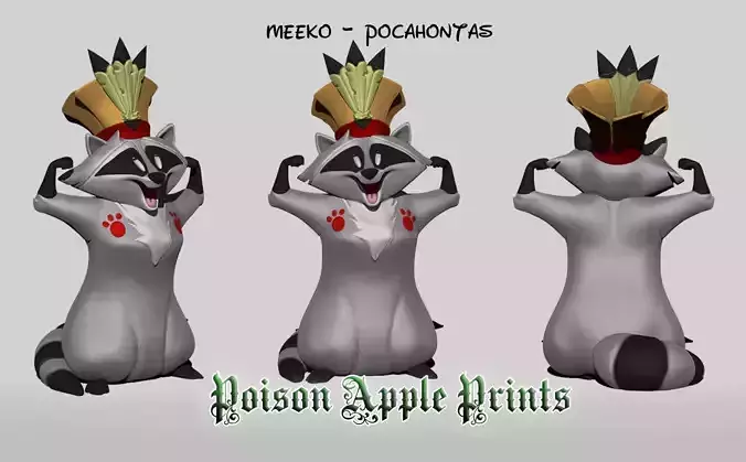 Meeko Character Model - Pocahontas