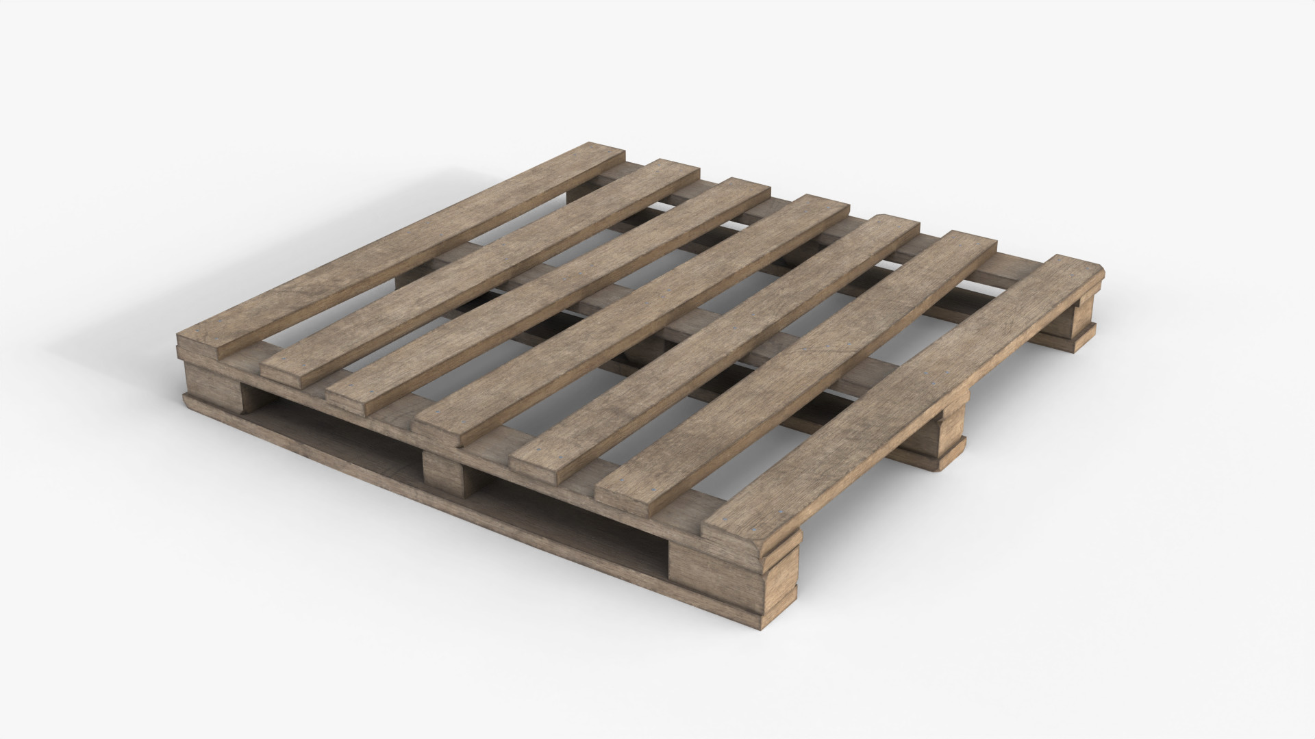 Wood Pallet Low-poly 3D model_2