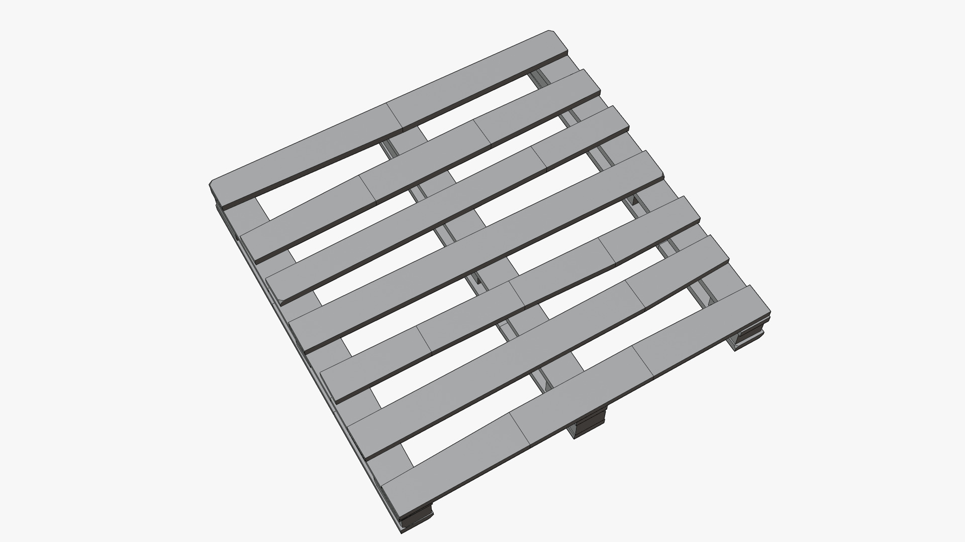 Wood Pallet Low-poly 3D model_11