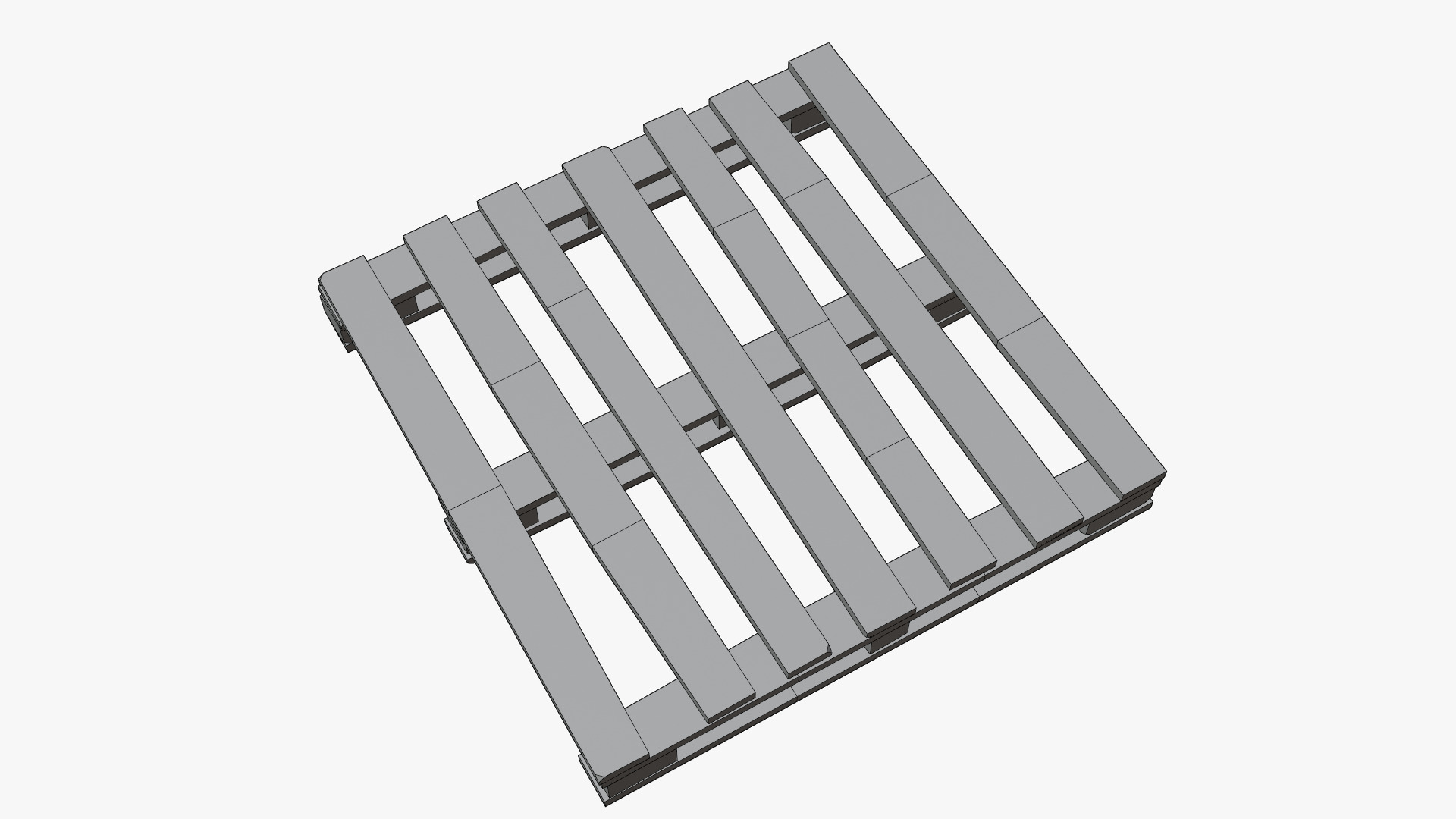 Wood Pallet Low-poly 3D model_12