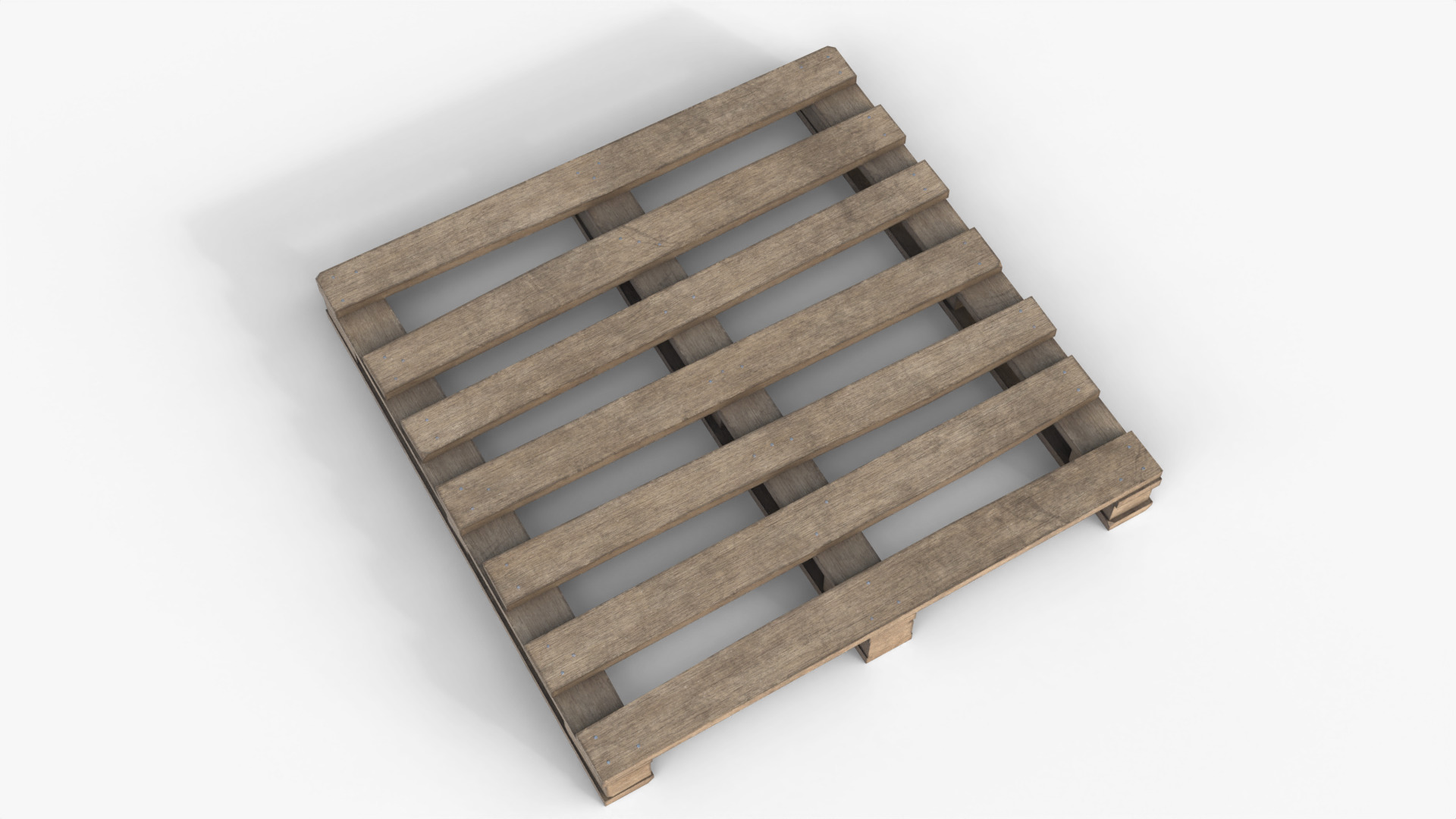 Wood Pallet Low-poly 3D model_4