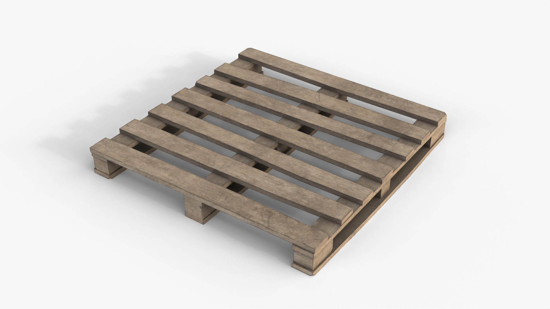 Wood Pallet Low-poly 3D model_1