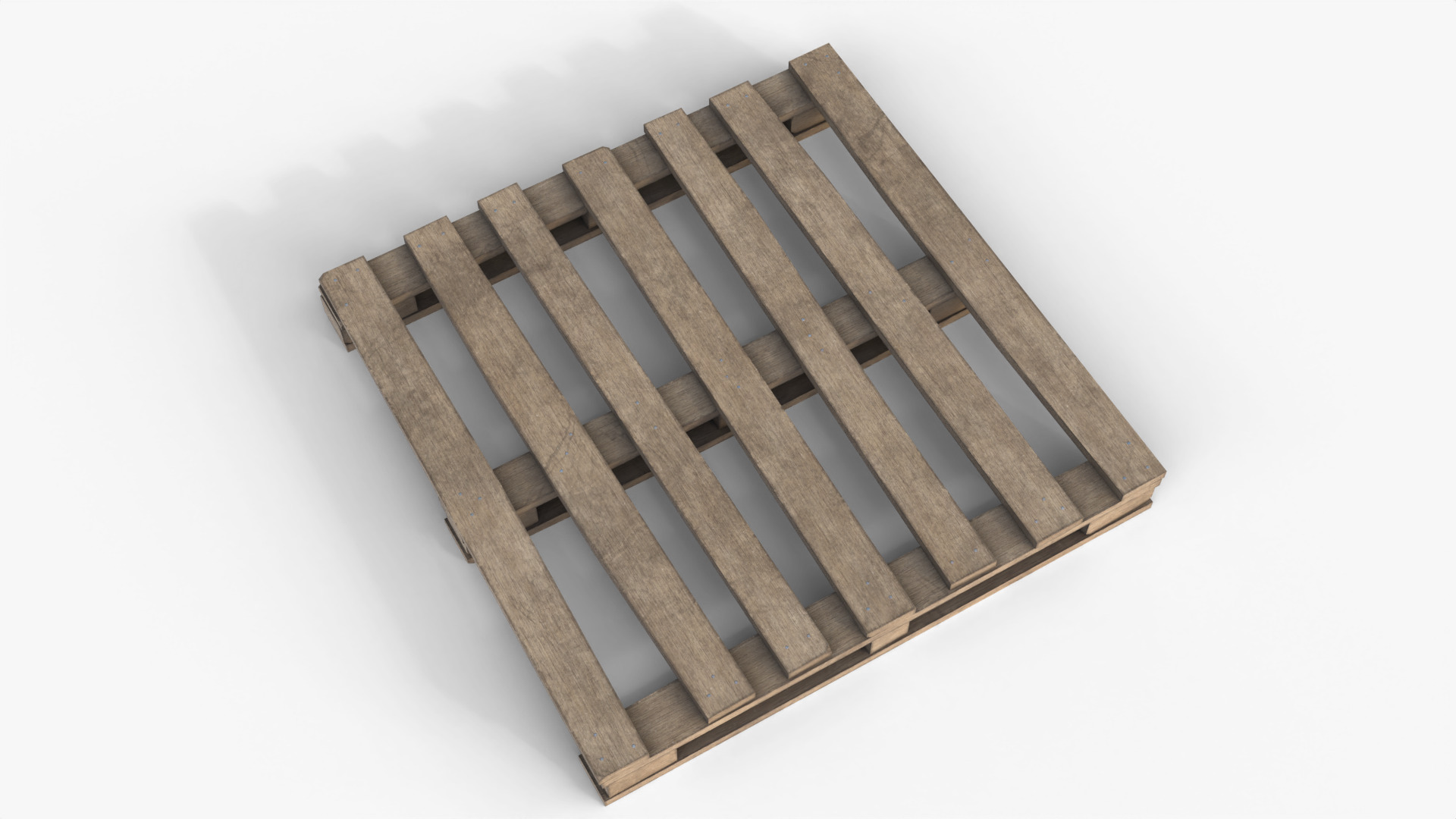 Wood Pallet Low-poly 3D model_5