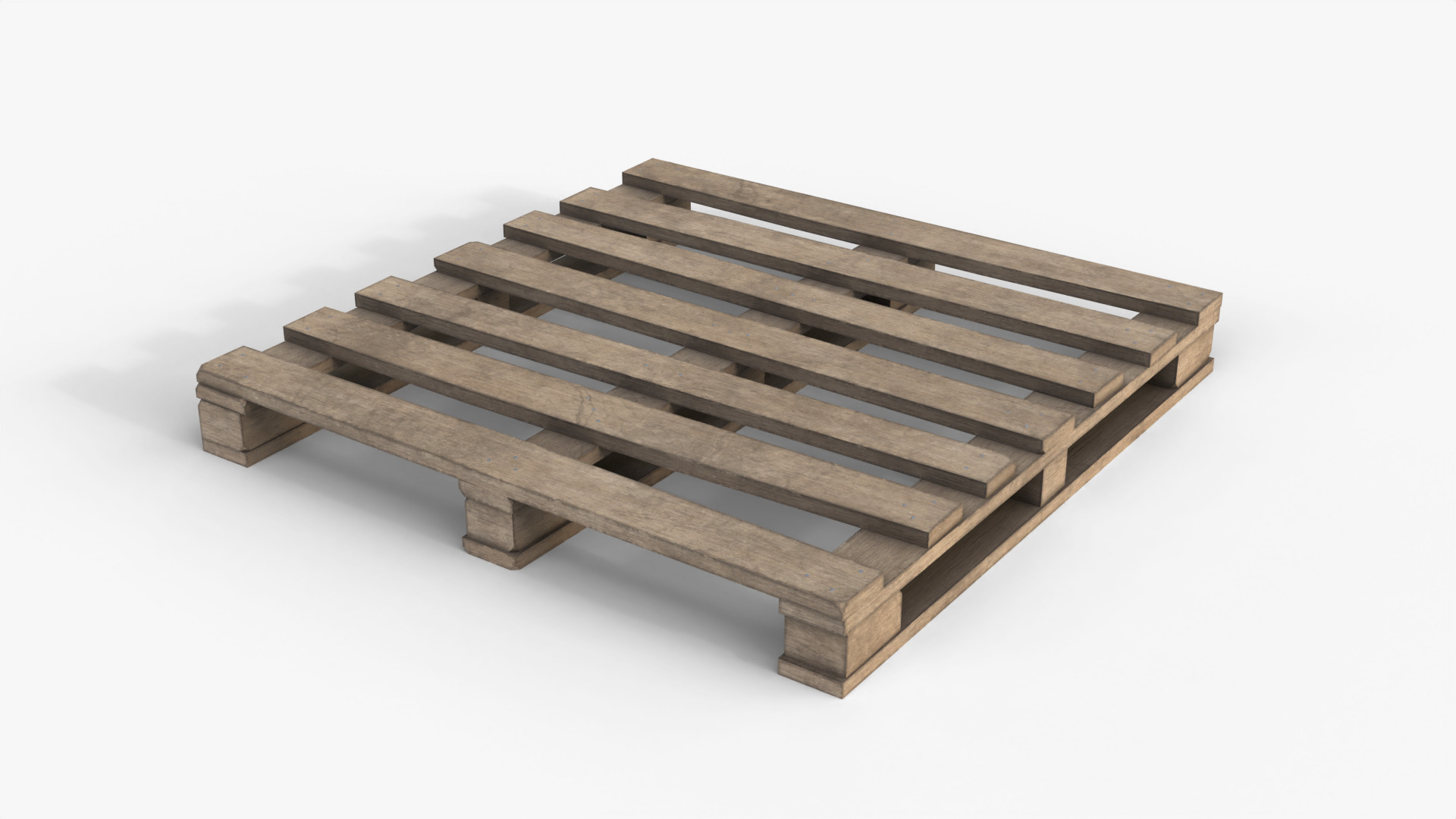 Wood Pallet Low-poly 3D model_3
