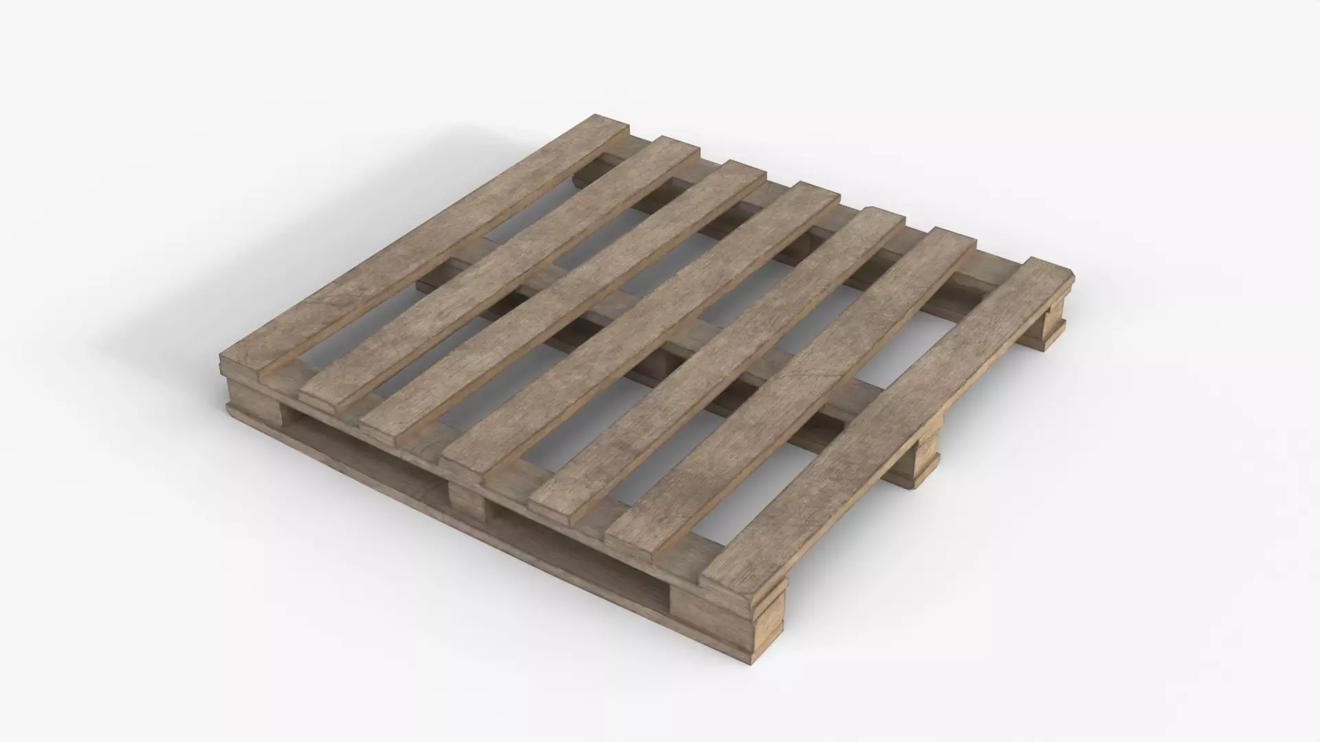 Wood Pallet Low-poly 3D model_0