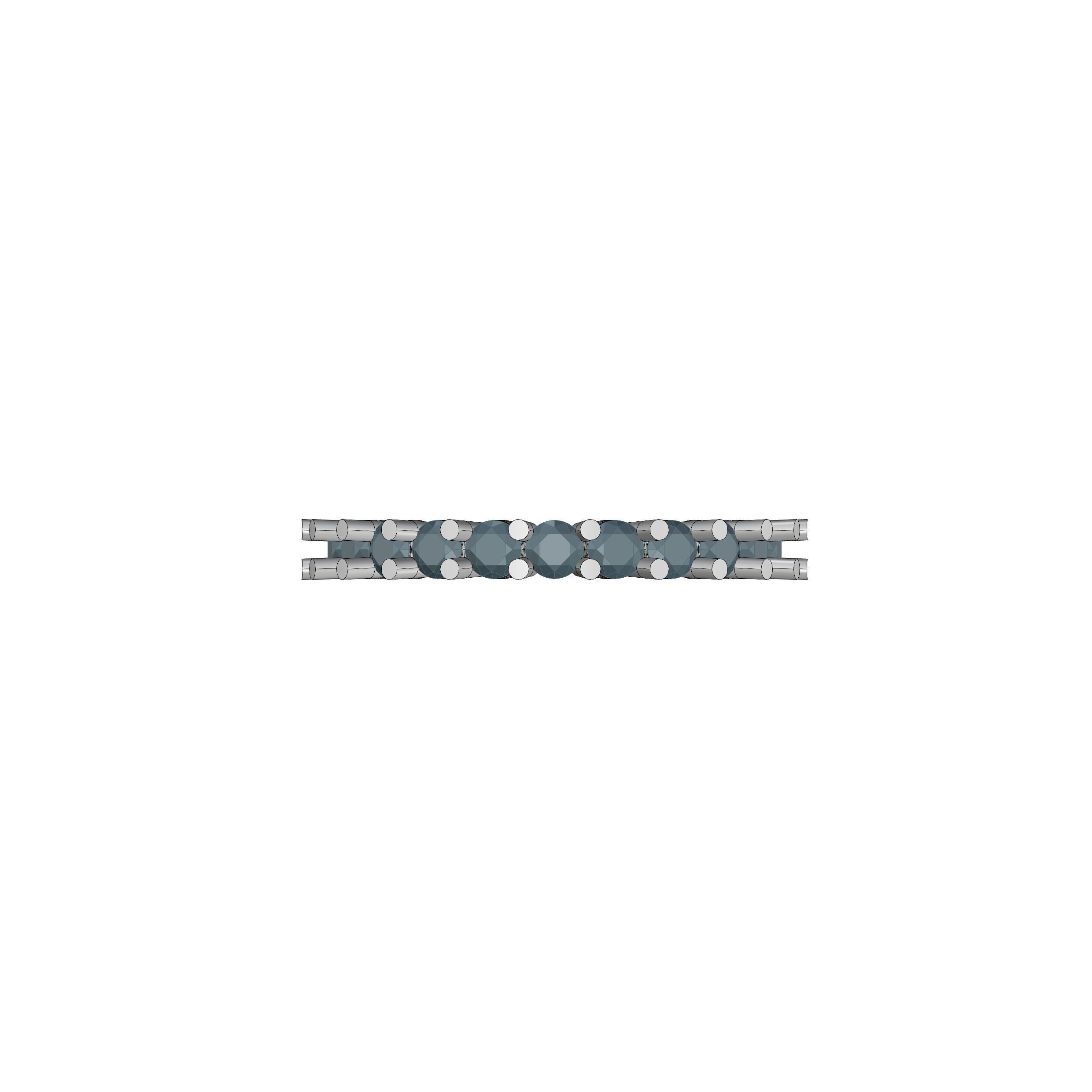 Eternity Ring 3D Model  Diamonds or Gemstones Size 6 and a half  3D print model_2