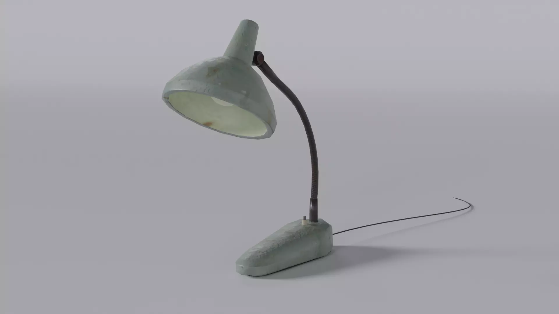 Retro Table Lamp Low-poly 3D model_0
