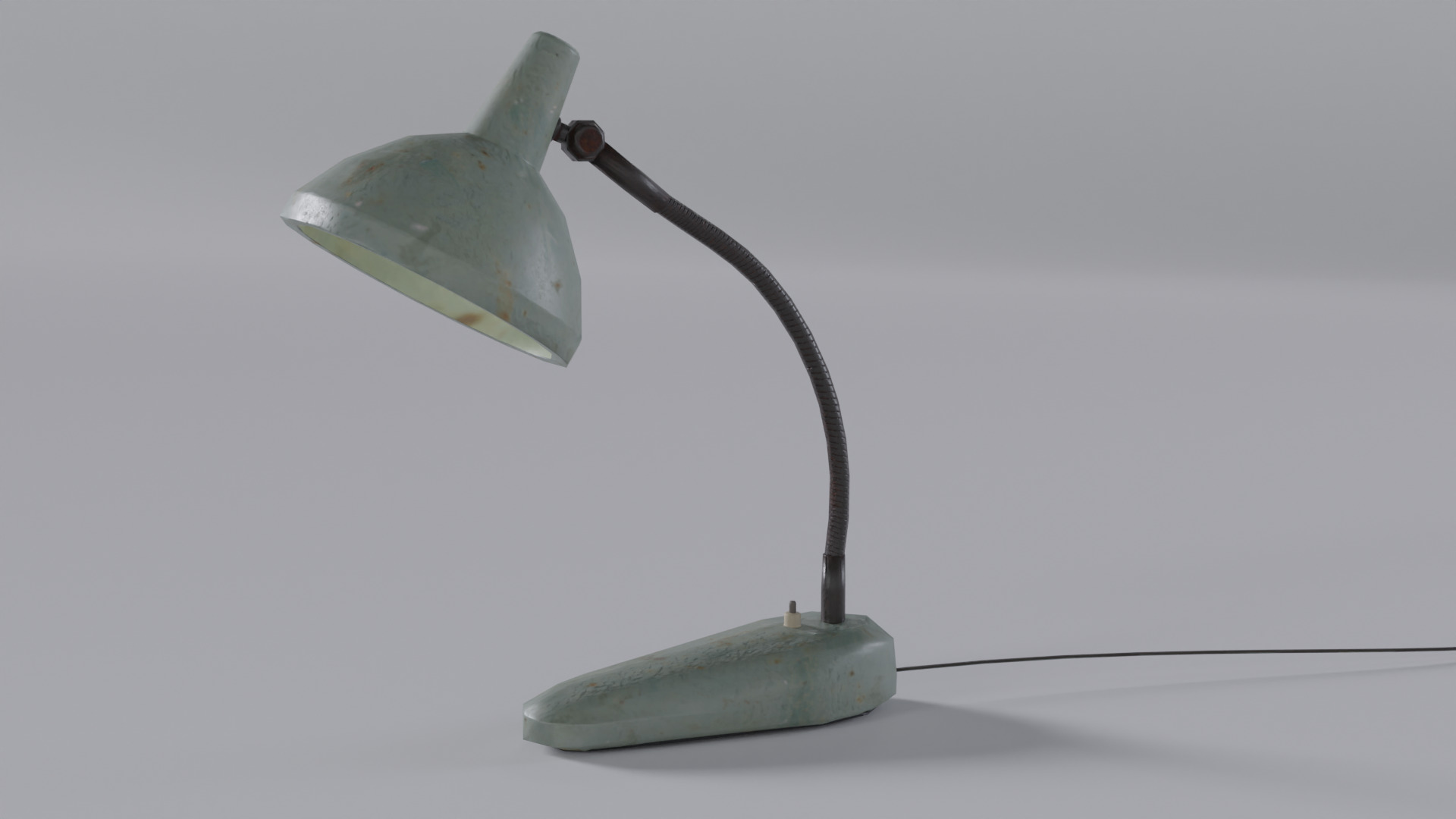 Retro Table Lamp Low-poly 3D model_1