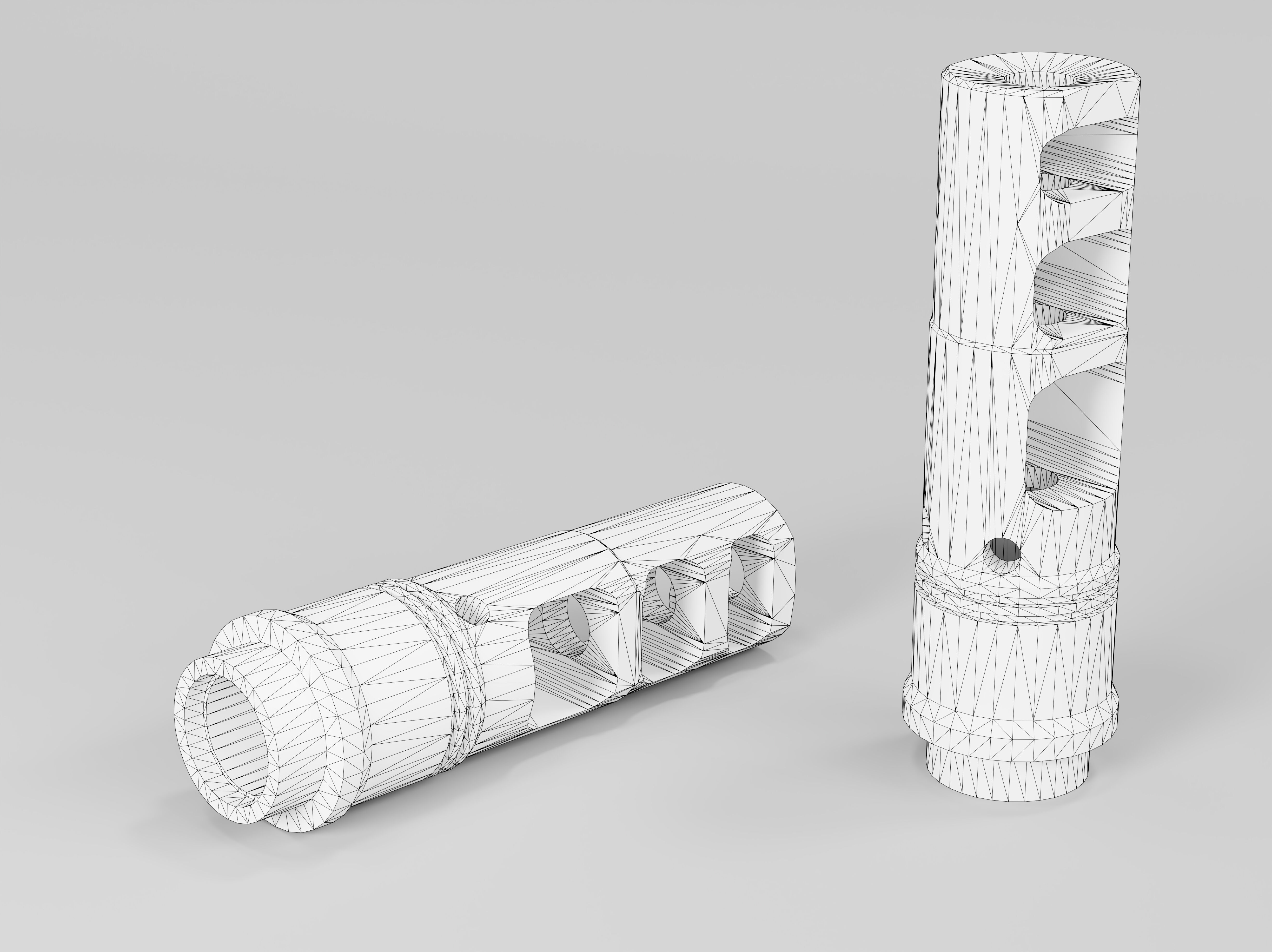 SFMB-338 SOCOM Muzzle Brake Suppressor Adapter Low-poly 3D model_5