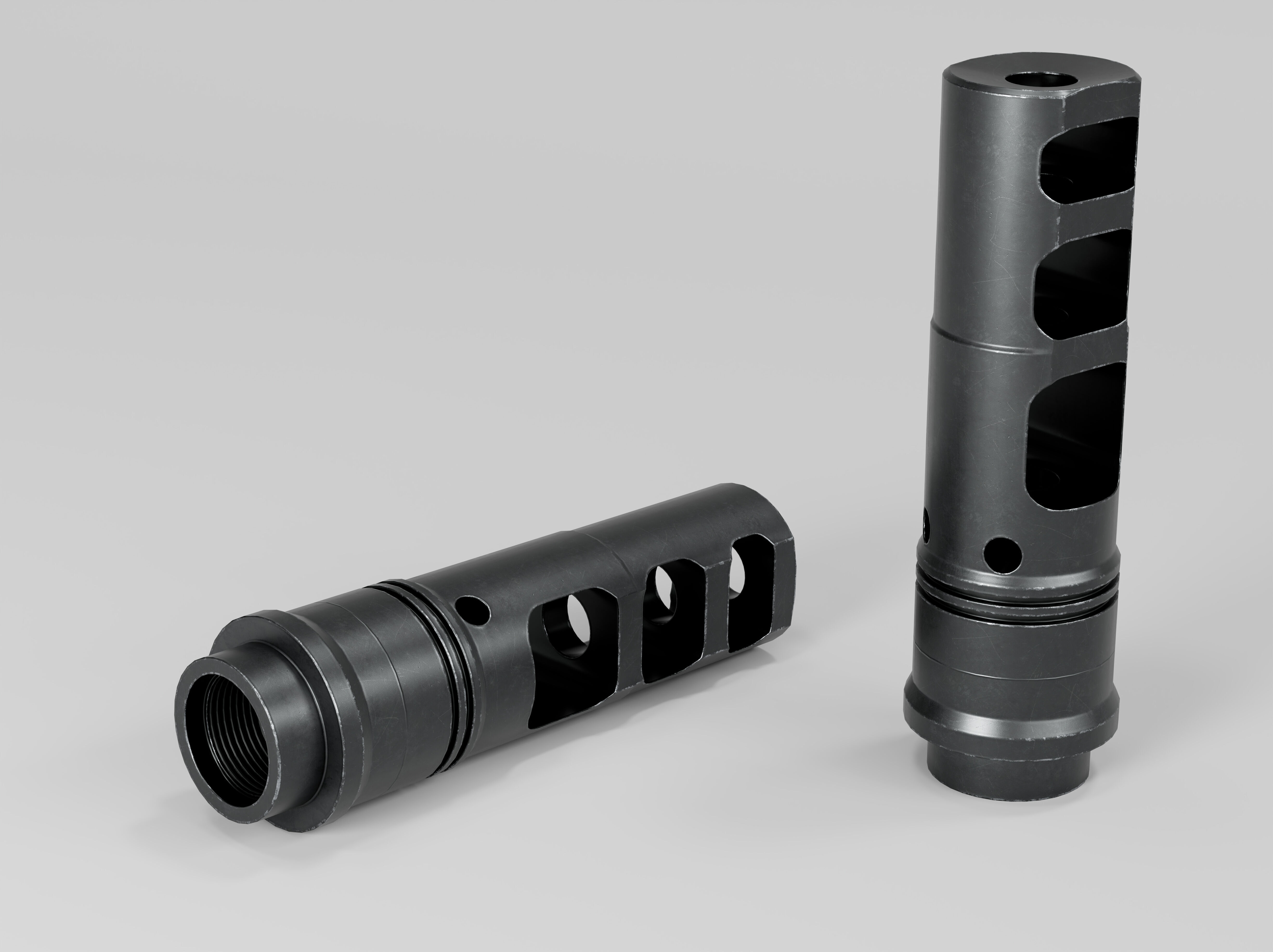 SFMB-338 SOCOM Muzzle Brake Suppressor Adapter Low-poly 3D model_2