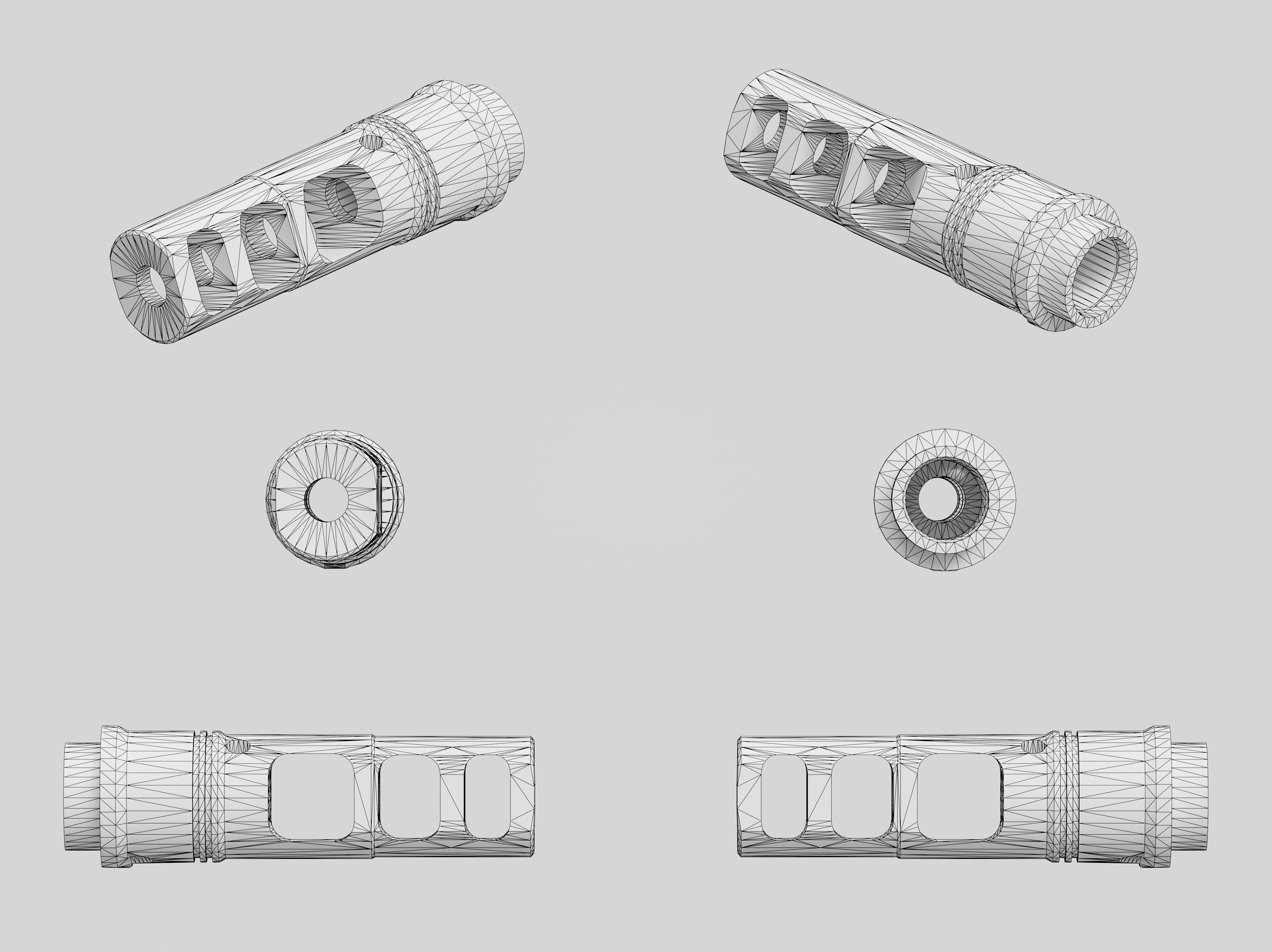 SFMB-338 SOCOM Muzzle Brake Suppressor Adapter Low-poly 3D model_6