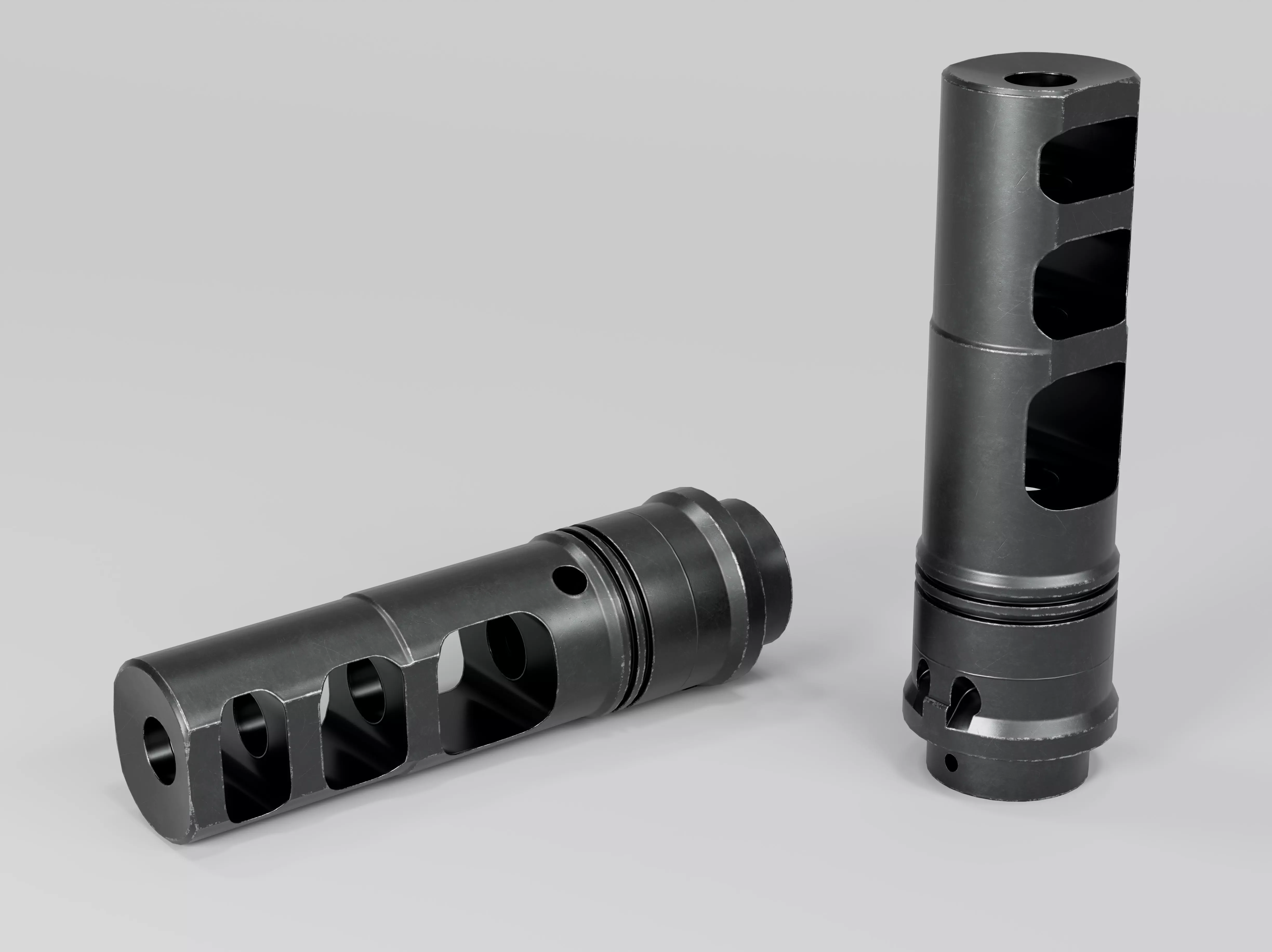SFMB-338 SOCOM Muzzle Brake Suppressor Adapter Low-poly 3D model_0
