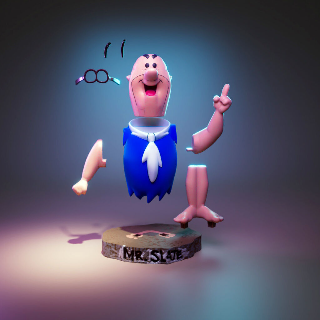 Mr Slate -  The Flintstones 3D print model_5