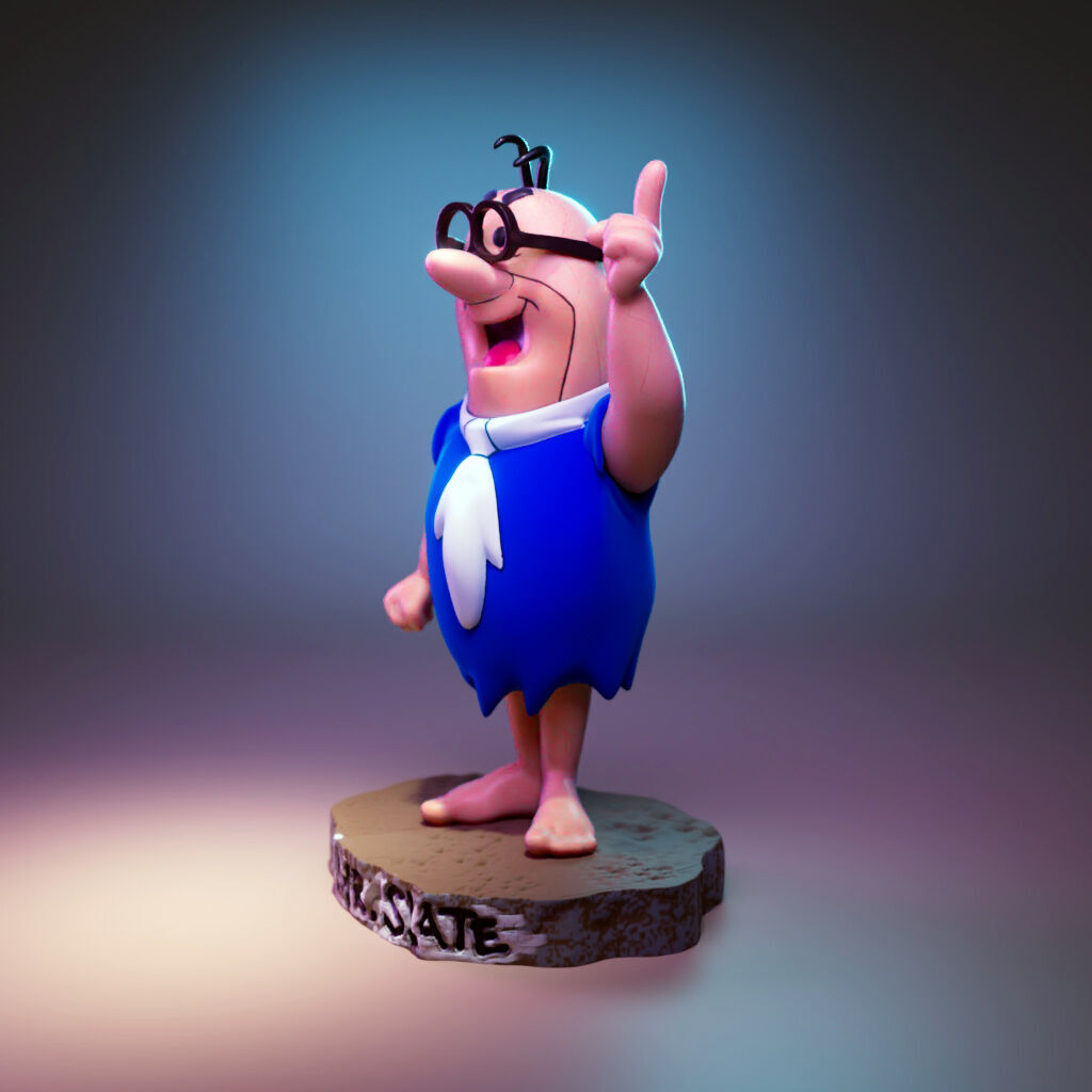 Mr Slate -  The Flintstones 3D print model_3