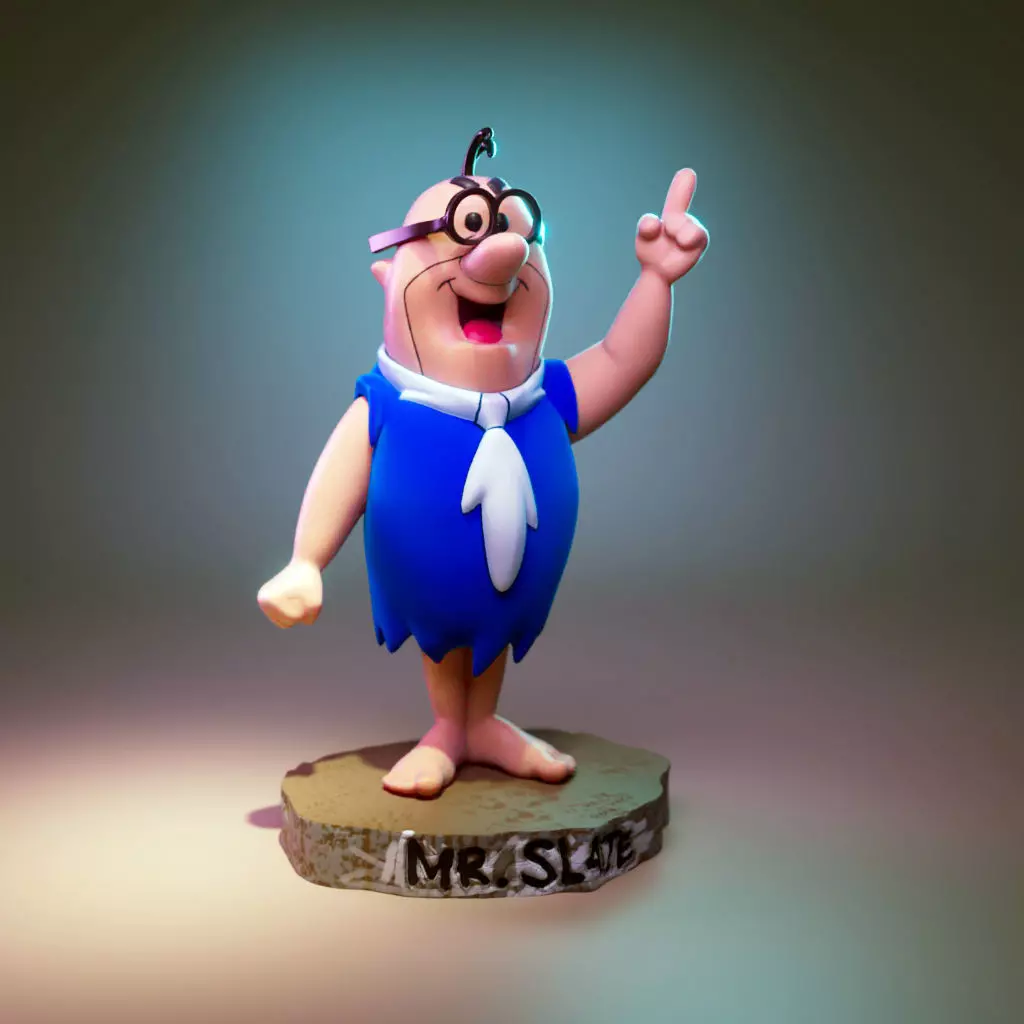 Mr Slate -  The Flintstones 3D print model_0