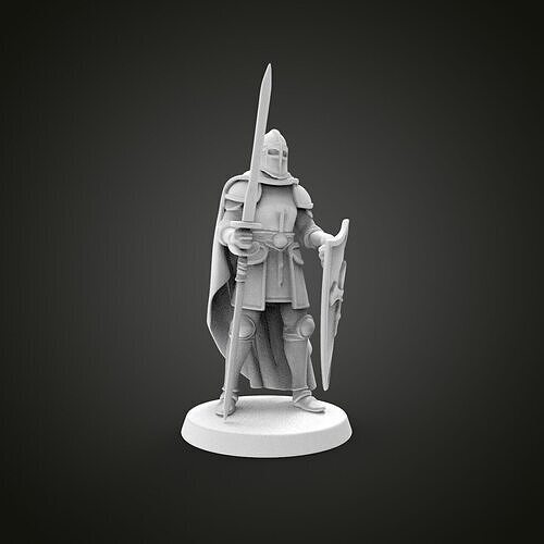 medieval knight miniature 3D print model