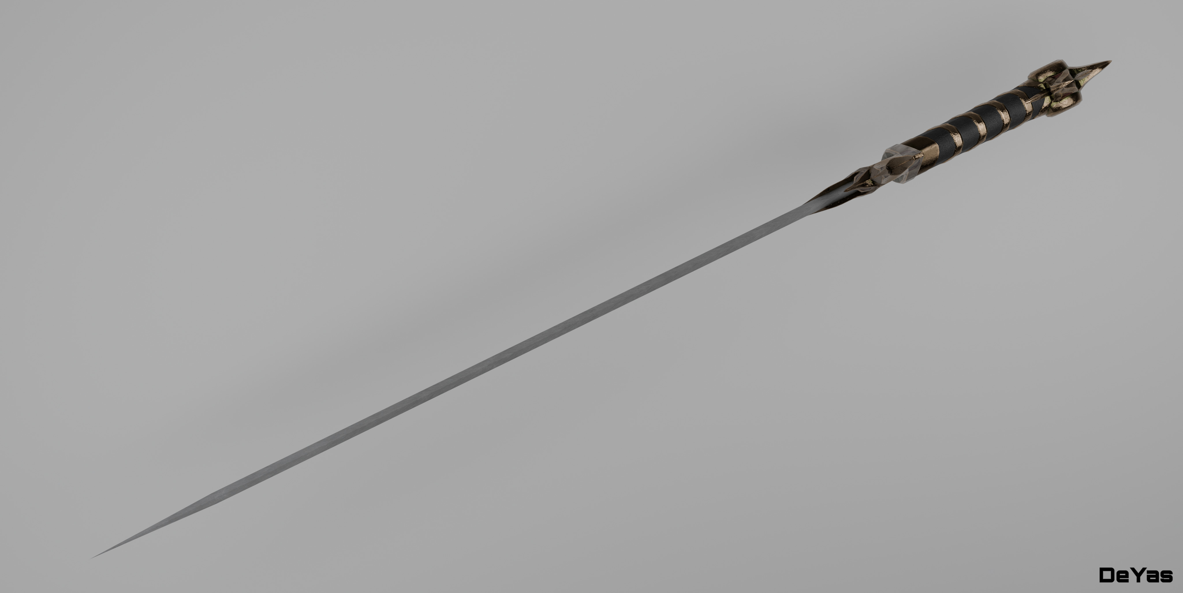 Solar sword  Low-poly 3D model_4