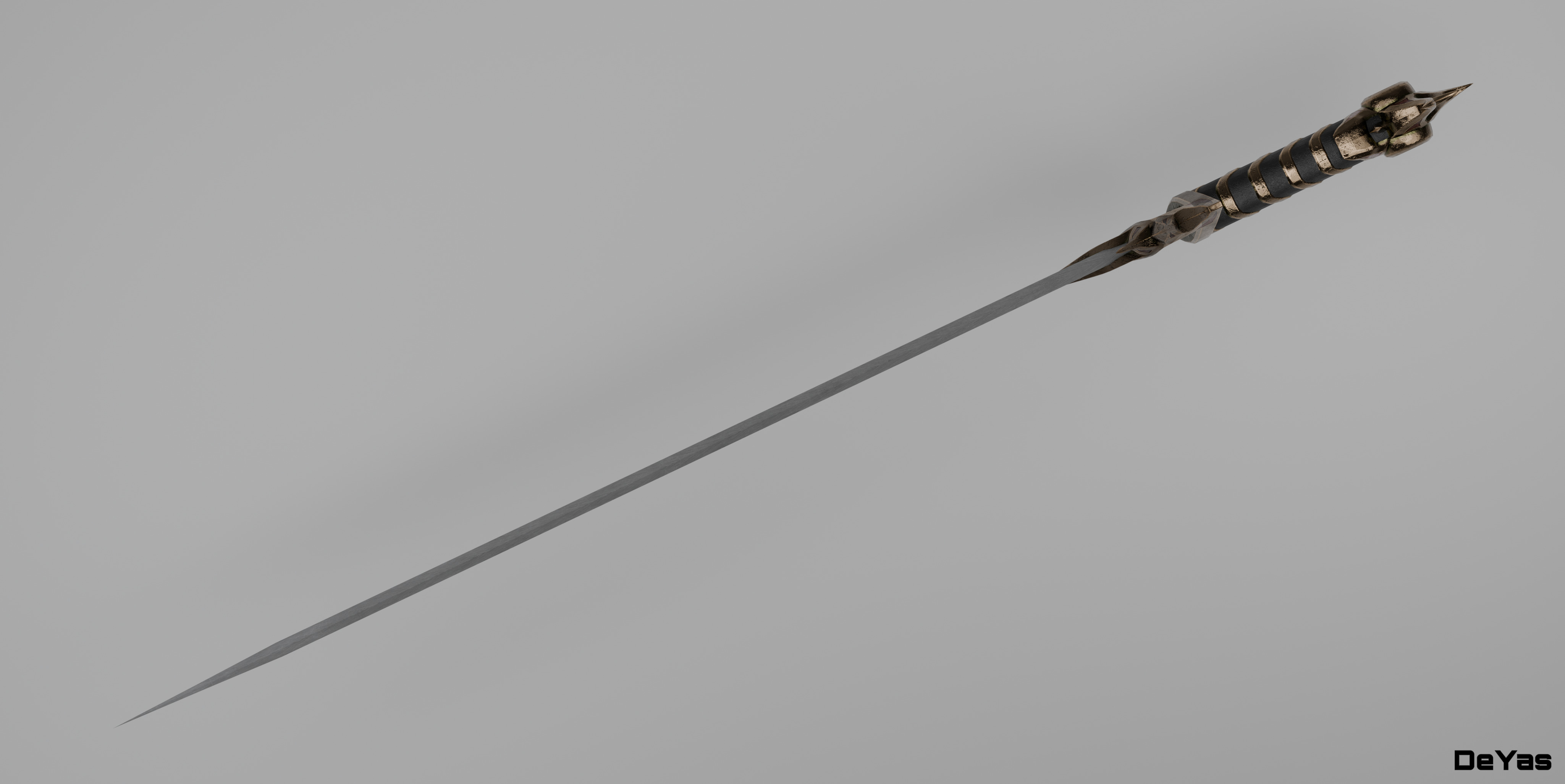 Solar sword  Low-poly 3D model_3