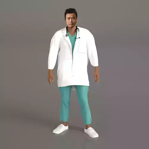 Asian Male Doctor 3D model