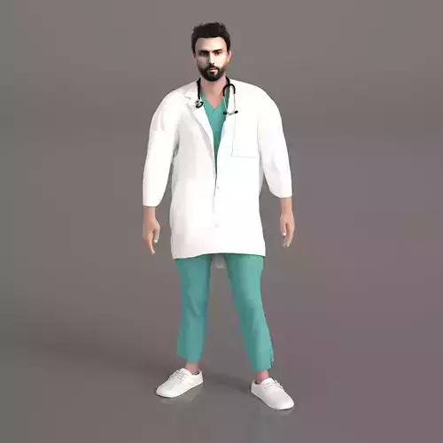Middle Eastern Male Doctor 3D model