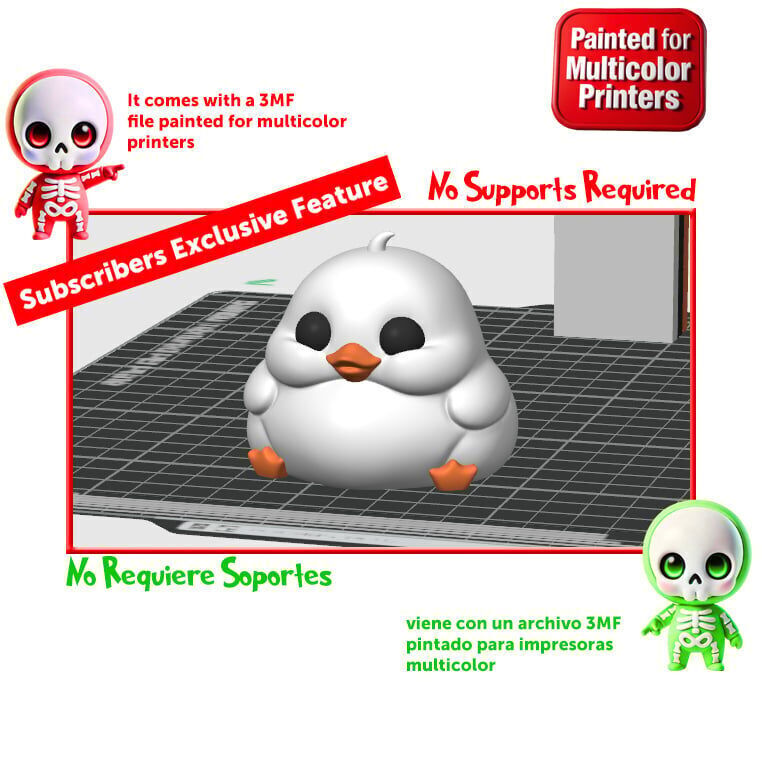 Duck Figurine 3D print model_4